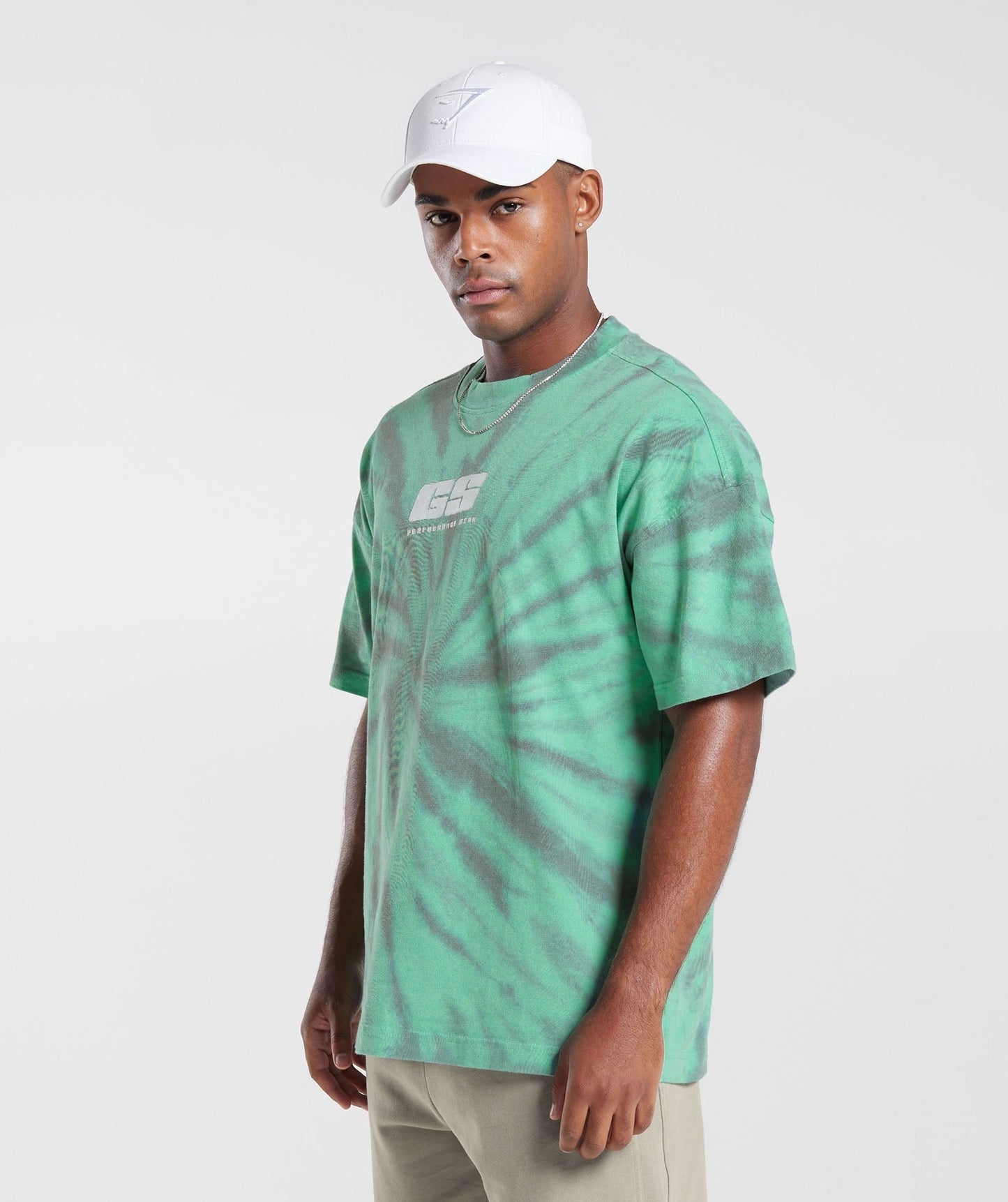 Gymshark Rest Day T-Shirt - Oxidized Green/Silhouette Grey/Spiral Optic Wash