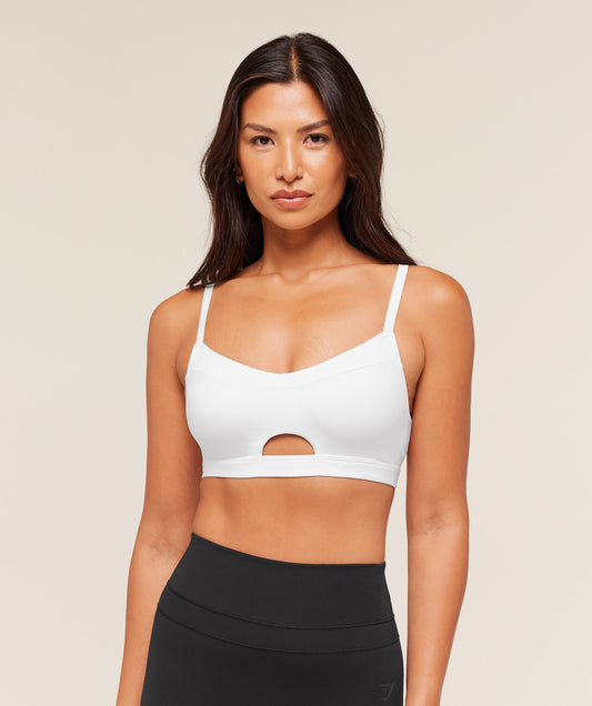 Gymshark Balcony Peekaboo Sports Bra - White