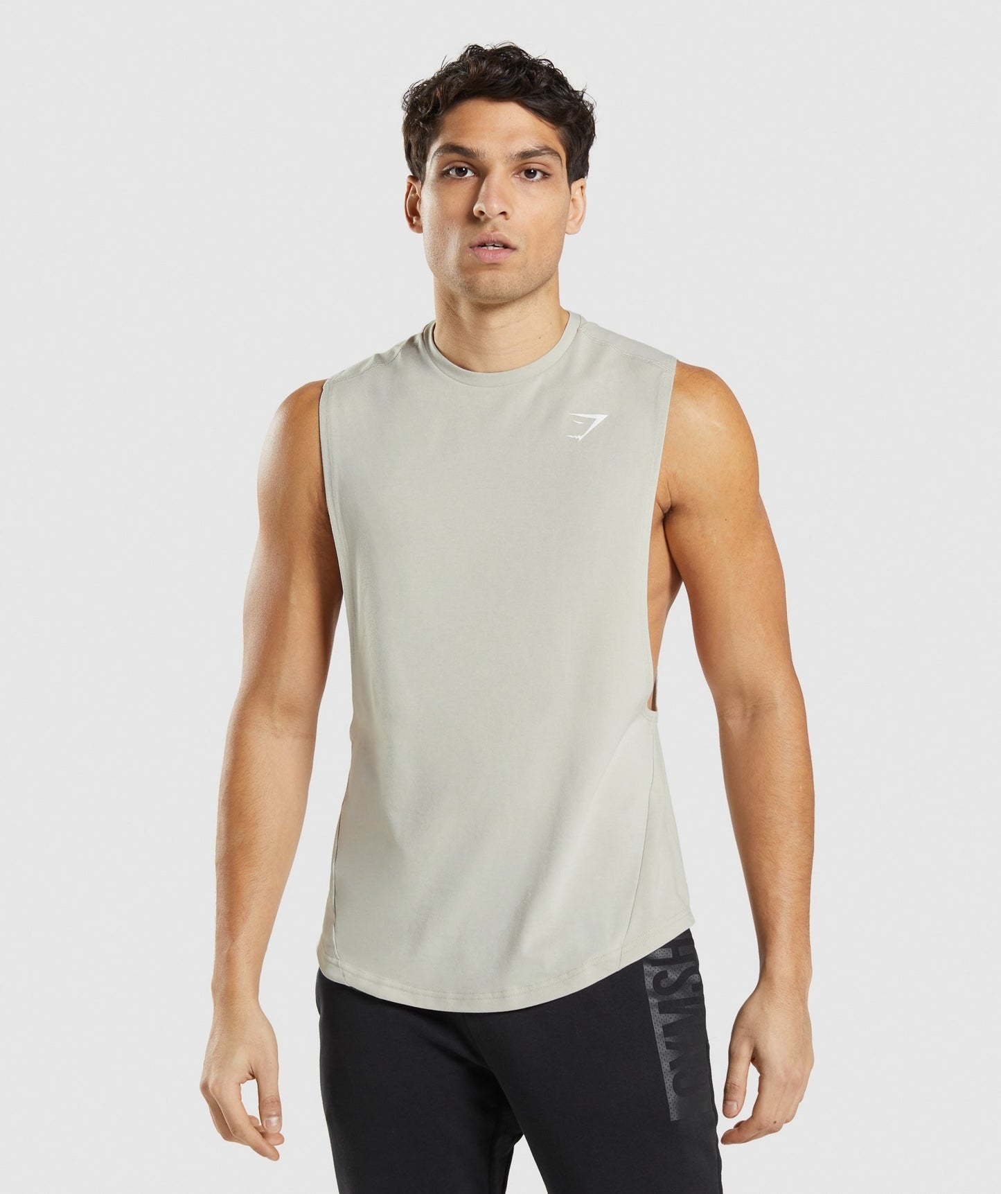 Gymshark Bold Drop Arm Tank - Pebble Grey