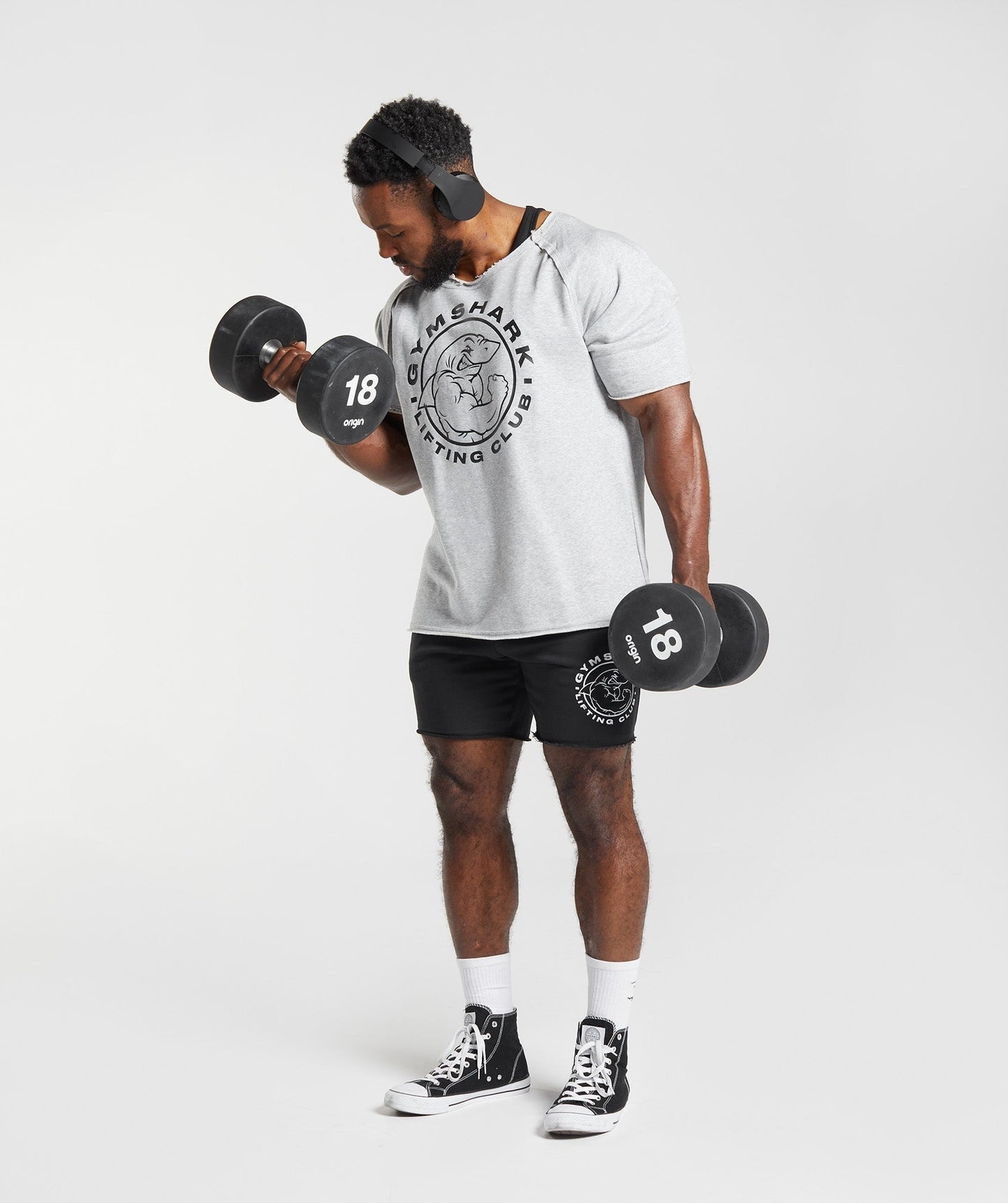 Gymshark Legacy Rag Top - Light Grey Core Marl