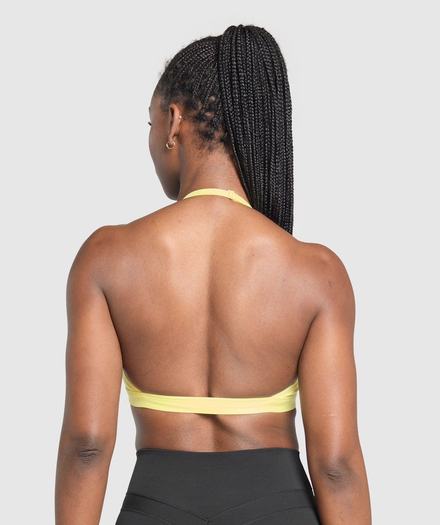 Gymshark Minimal Halterneck Sports Bra - Refresh Yellow