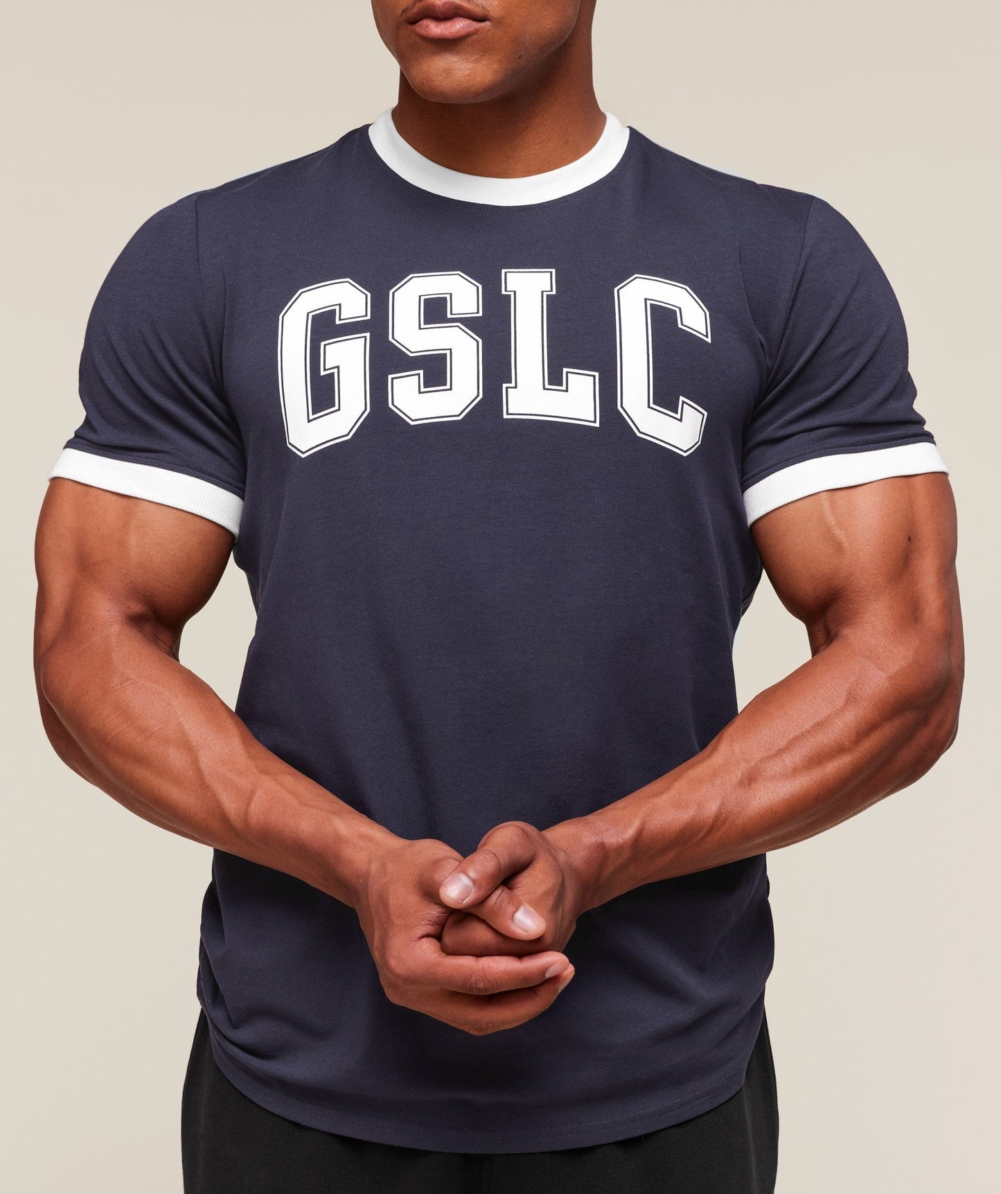 Gymshark GSLC Ringer T-Shirt - Heavy Blue