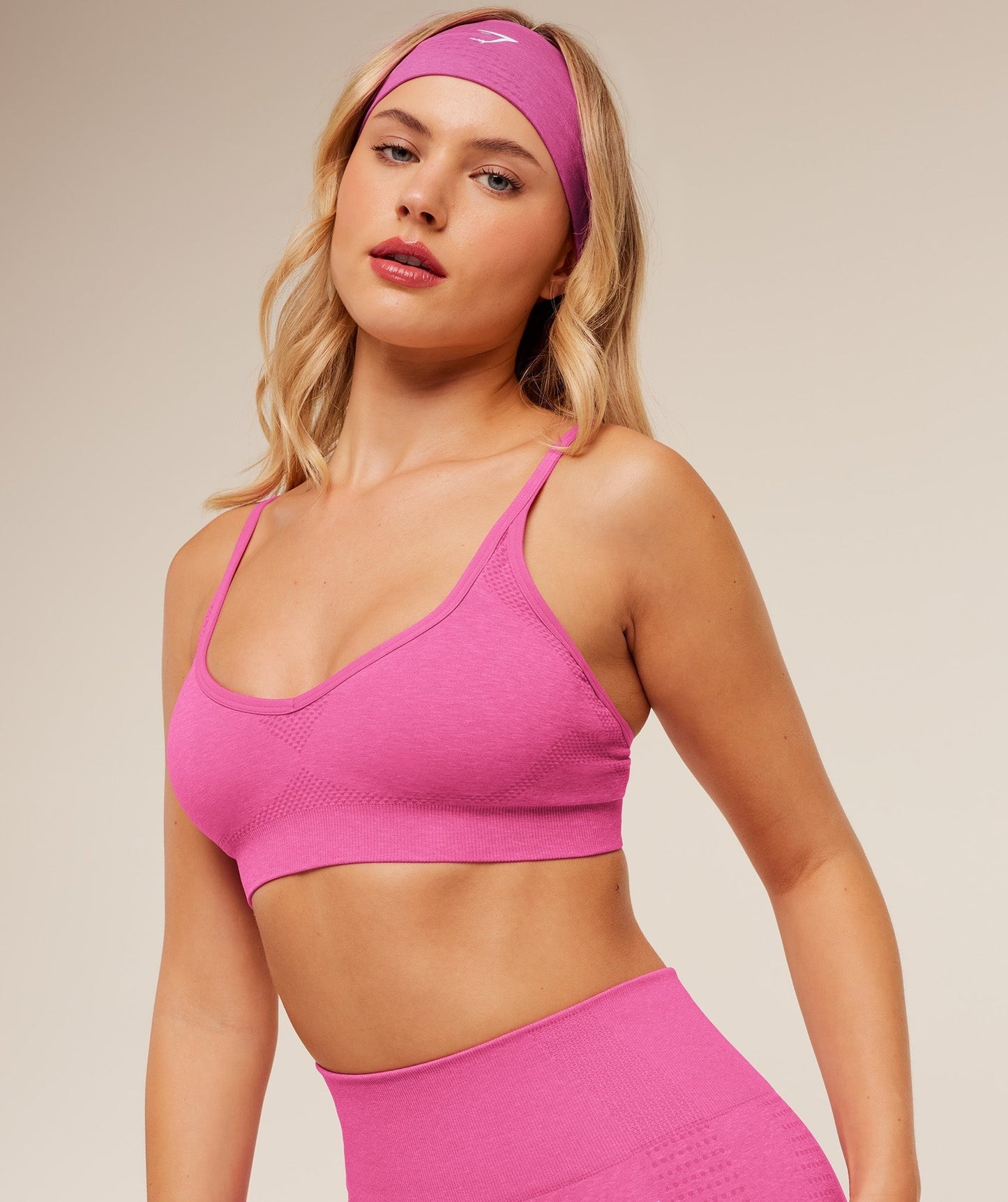 Gymshark Vital Sports Bra - Super-Set Pink/Marl