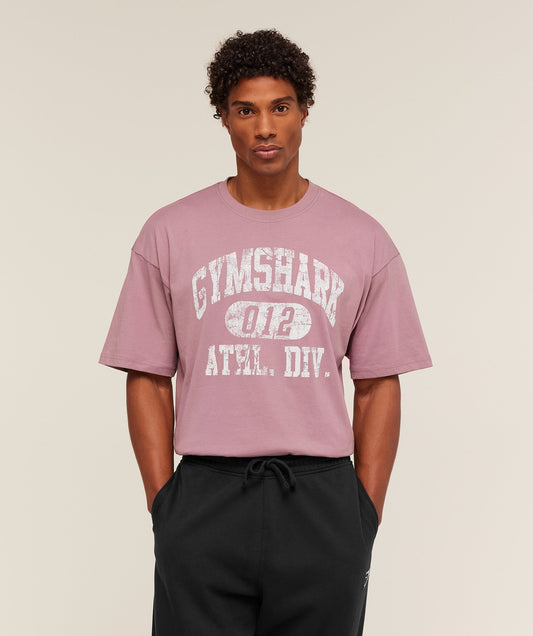 Gymshark Athletic Division Graphic T-Shirt - Calm Pink