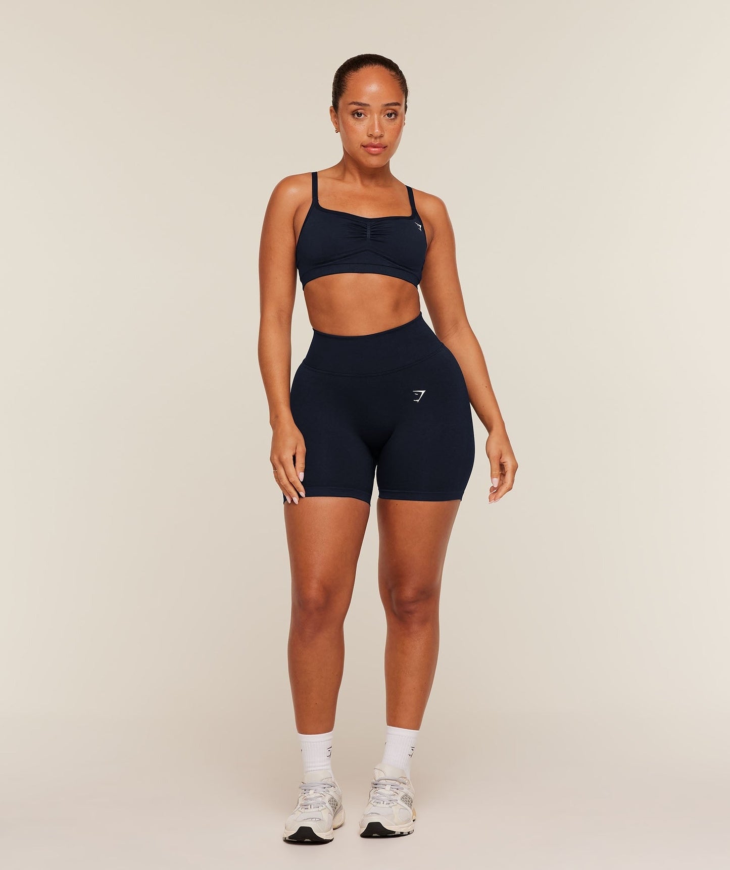 Gymshark Lift Seamless Shorts - Midnight Blue/Black Marl