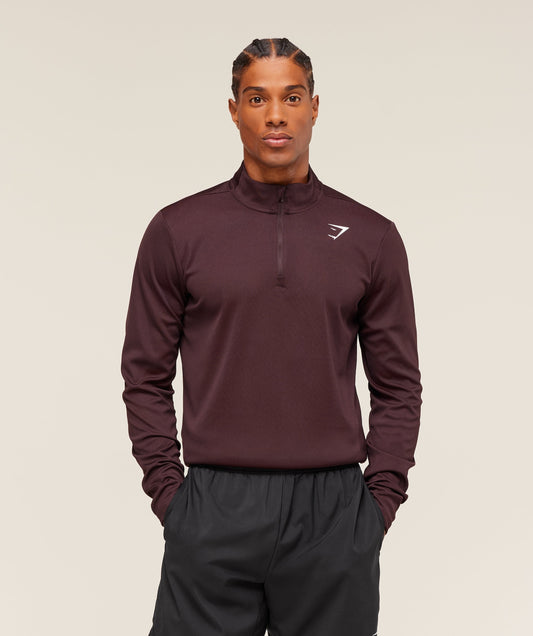 Gymshark Arrival 1/4 Zip - Cherry Purple