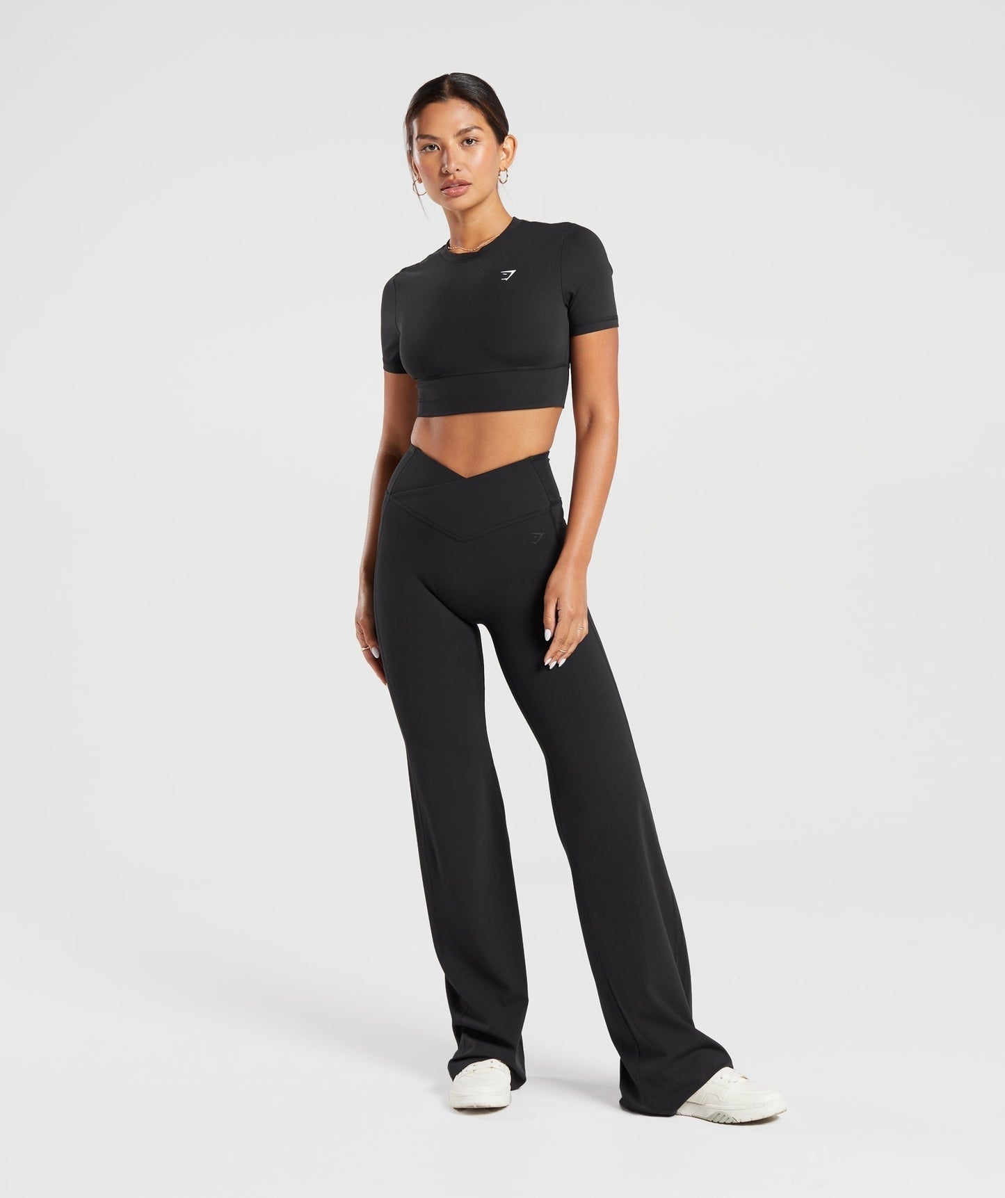 Gymshark Crossover Crop Top - Black