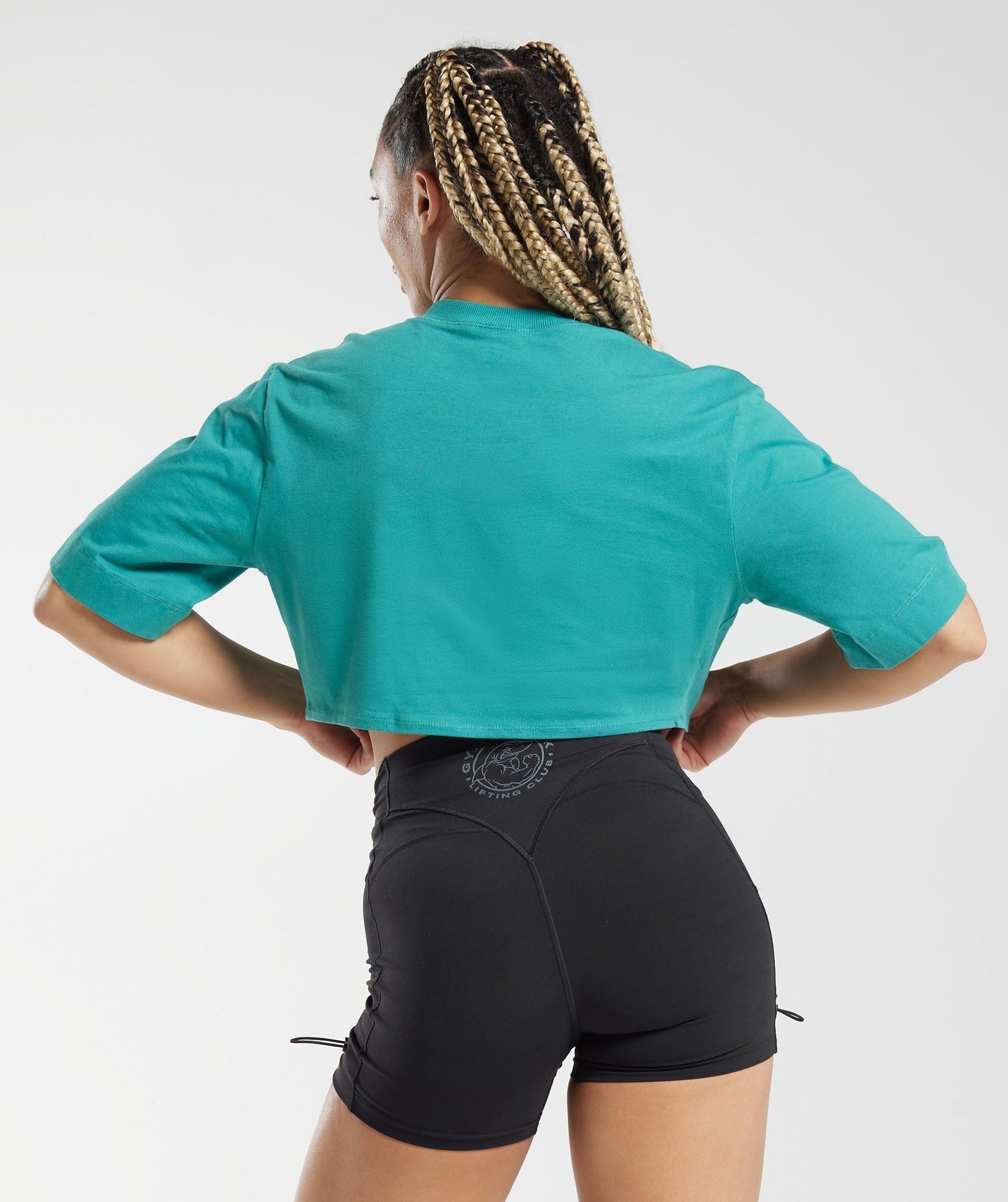 Gymshark Cotton Boxy Crop Top - Jewel Green