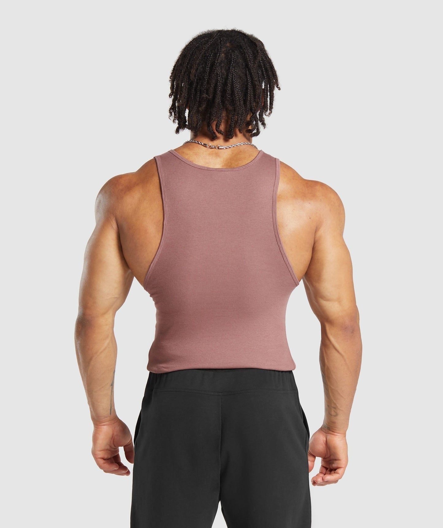 Gymshark Ribbed Tank 1PK - Brick Brown
