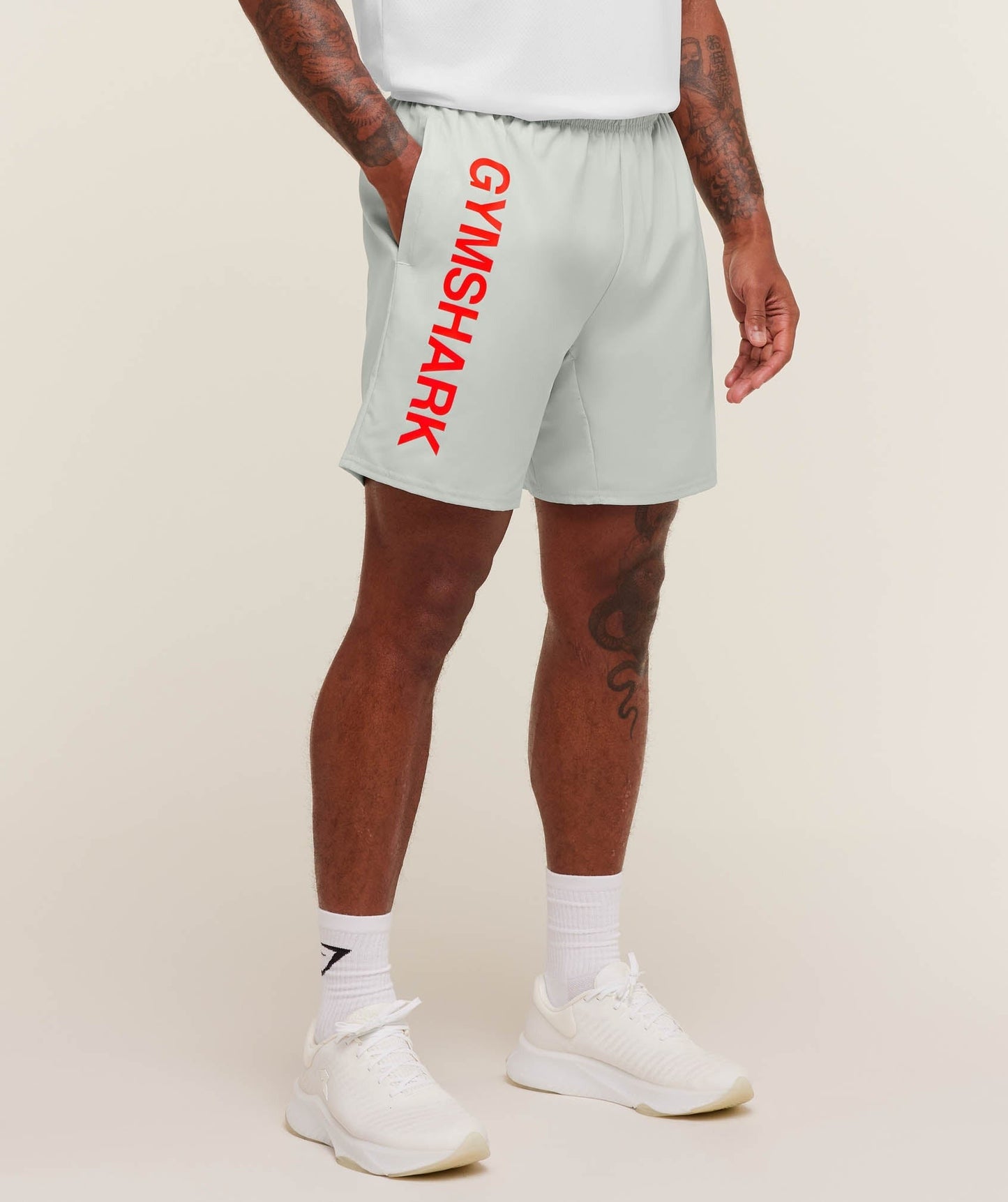 Gymshark Conditioning 7" Shorts - Light Grey