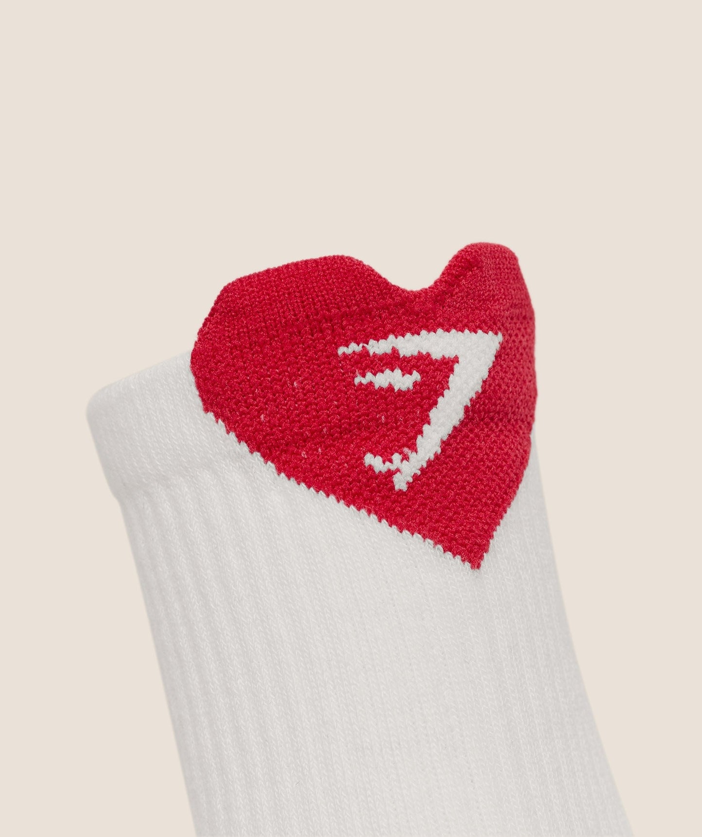 Gymshark Heart Graphic Midi Socks 3pk - GS White