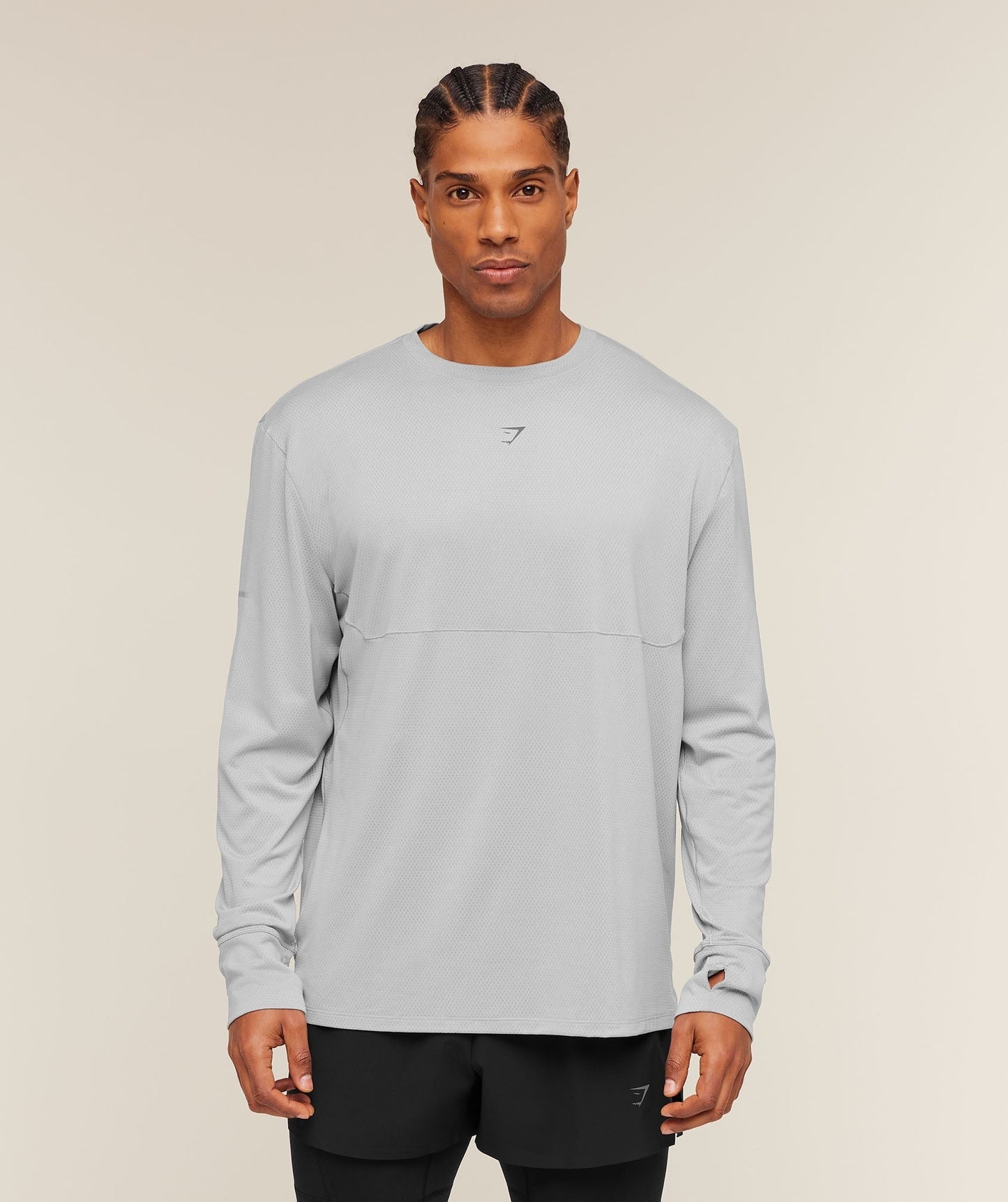 Gymshark Running Long Sleeve T-Shirt - Stratus Grey