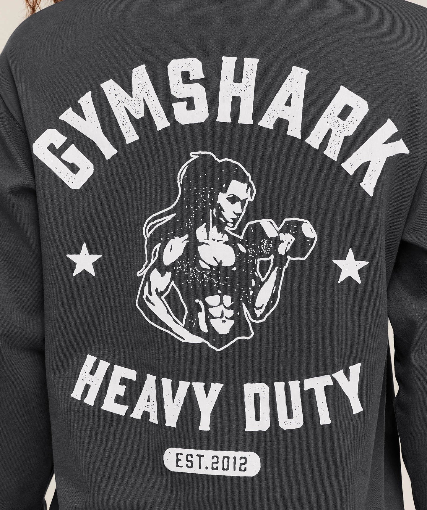 Gymshark Heavy Duty Oversized Long Sleeve T-Shirt - Onyx Grey