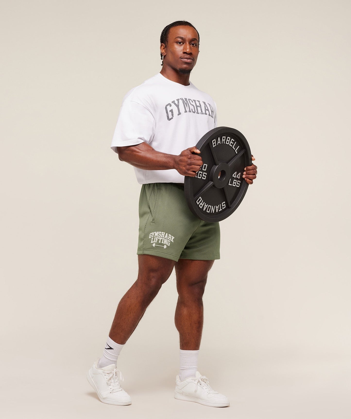 Gymshark Lifting Barbell Mesh 5" Short - Base Green