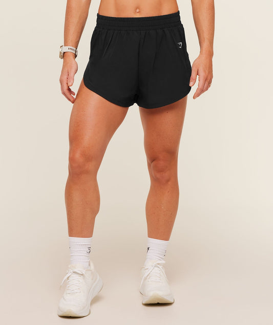 Gymshark Interval High Leg Shorts - Black