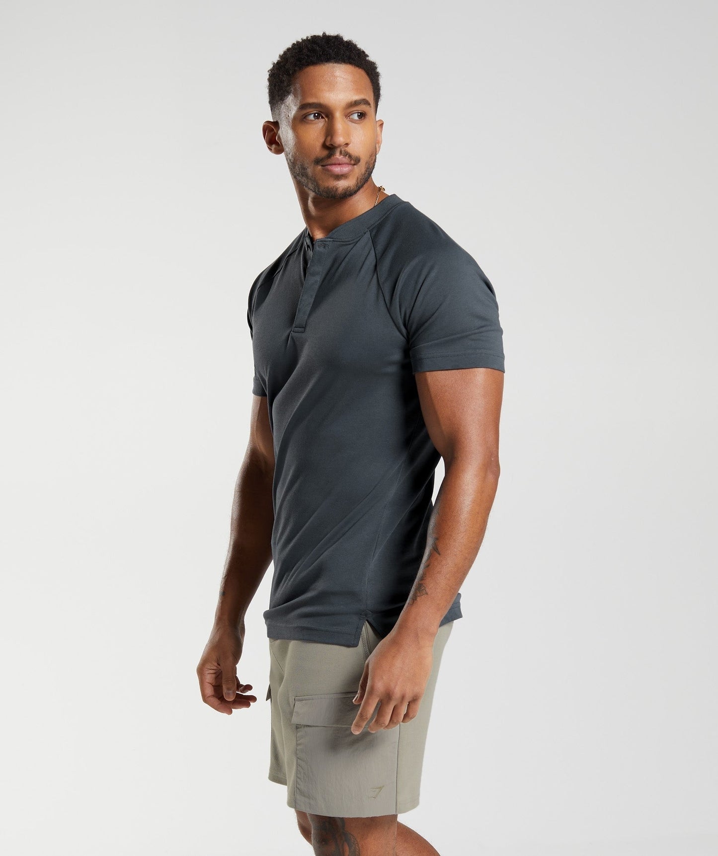 Gymshark Rest Day Commute Polo Shirt - Cosmic Grey