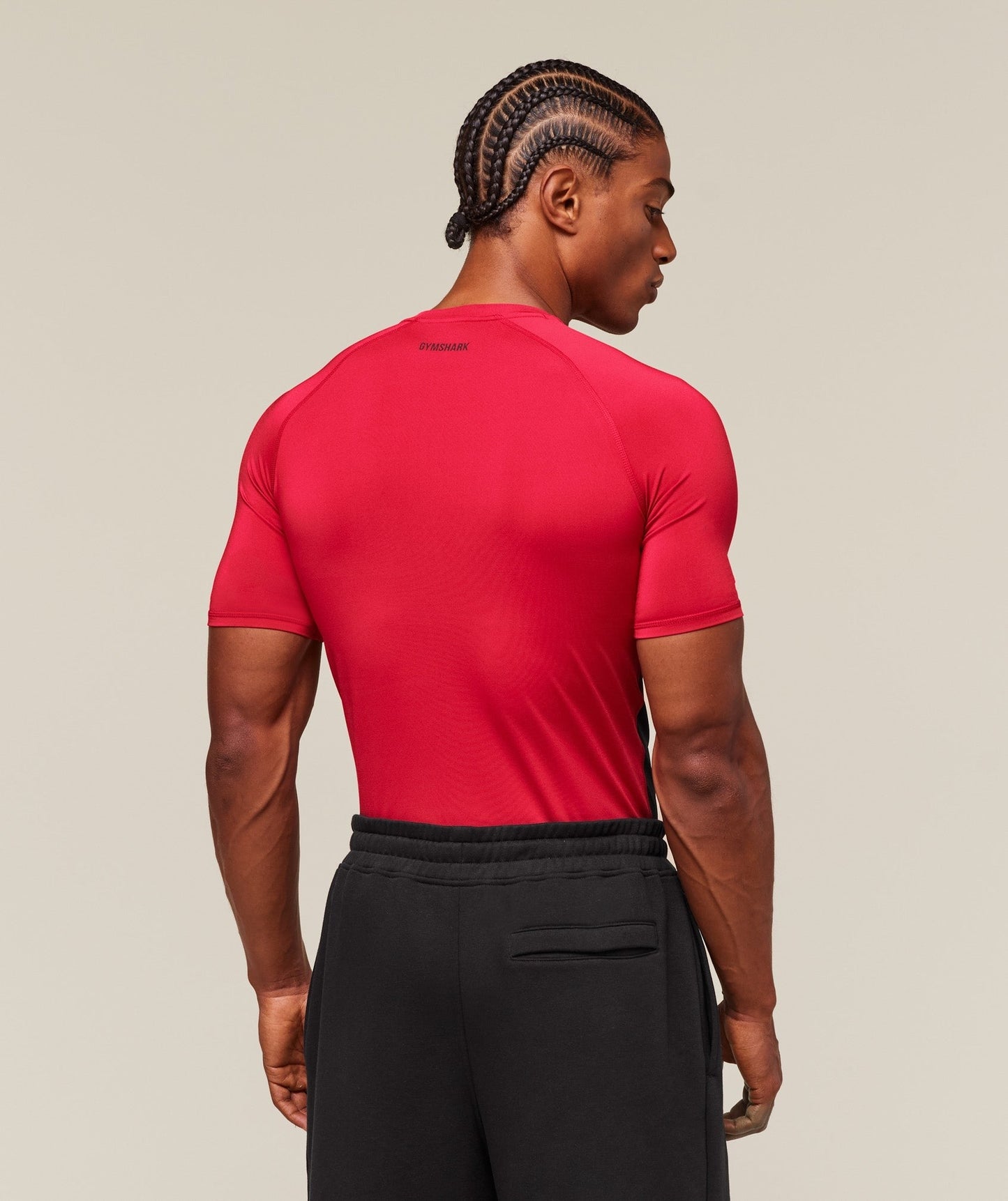 Gymshark Element Baselayer T-Shirt - Carmine Red/Black