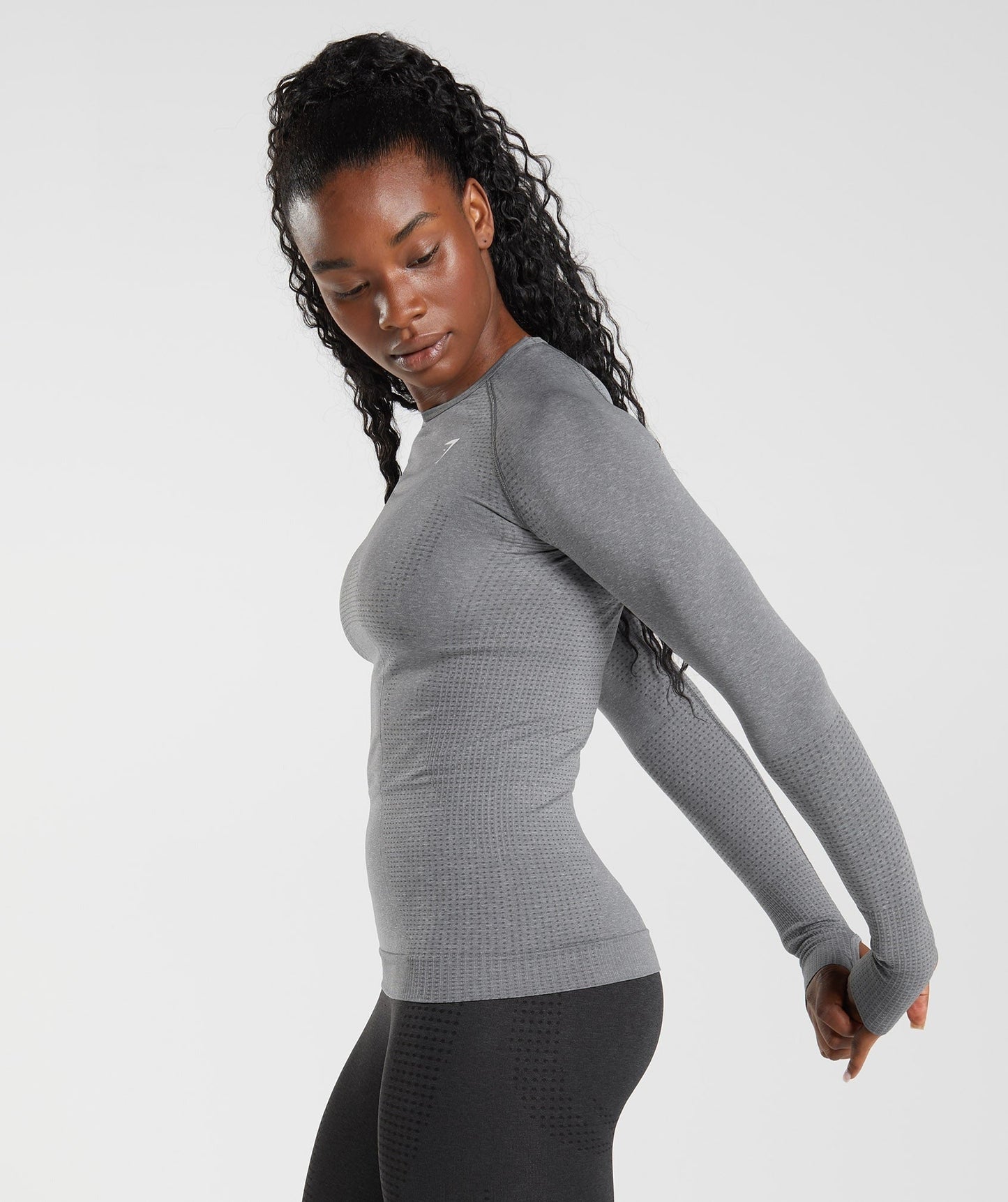 Gymshark Vital Long Sleeve Top - Smokey Grey Marl