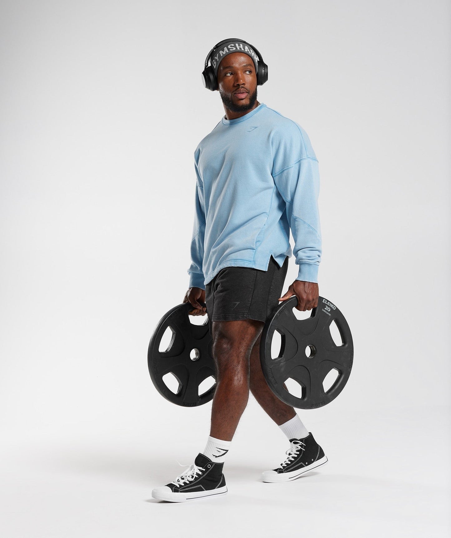 Gymshark Power Washed Crew - Ozone Blue