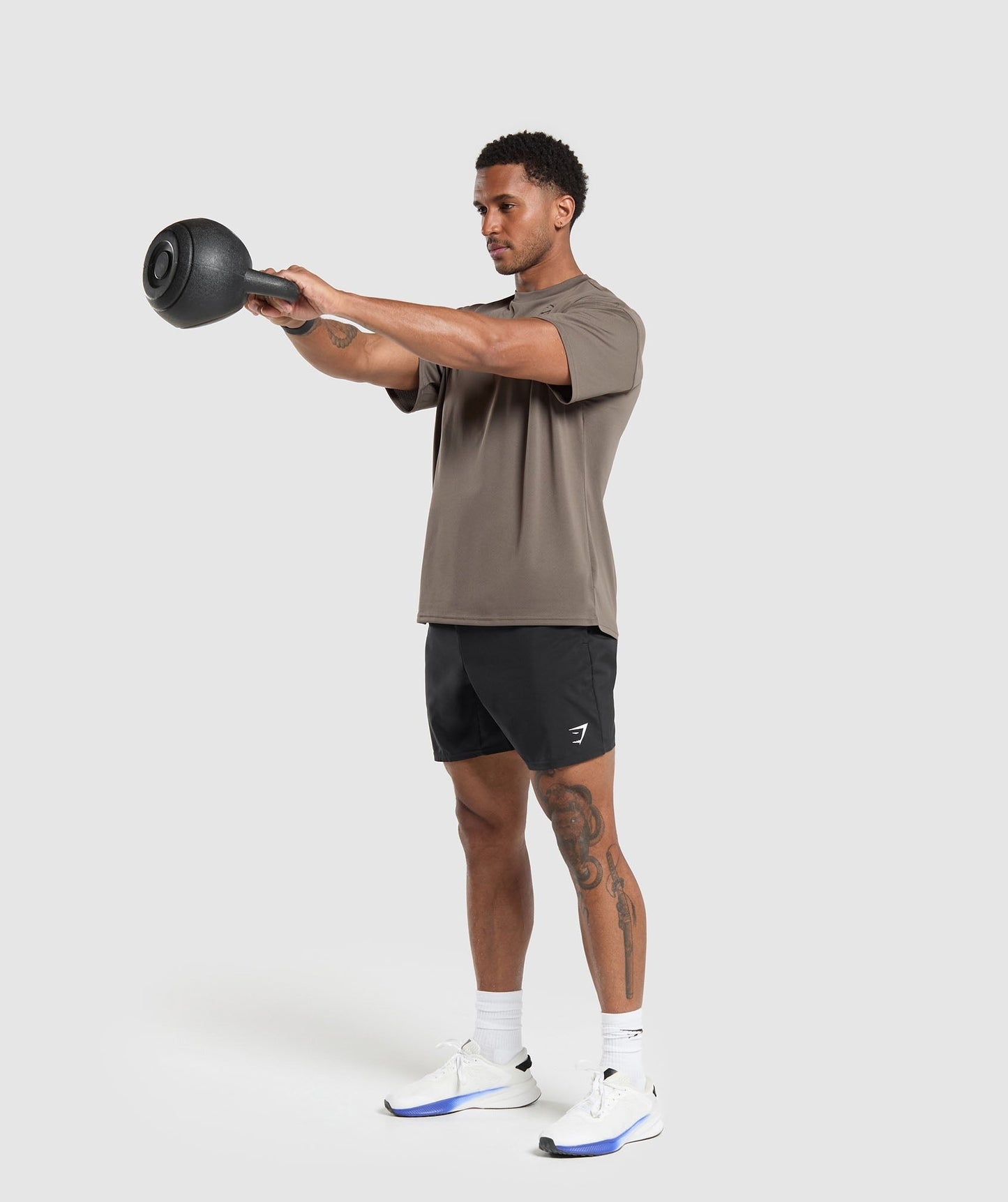 Gymshark Arrival Oversized T-Shirt - Camo Brown