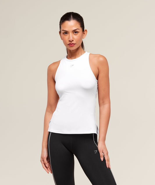 Gymshark Running Back Vent Tank - White