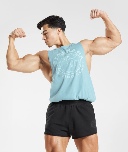 Gymshark Legacy Drop Arm Tank - Iceberg Blue