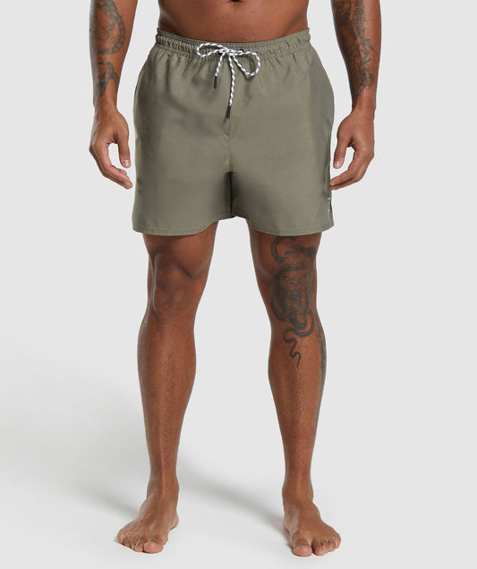 Gymshark 5" Swim Shorts - Utility Green