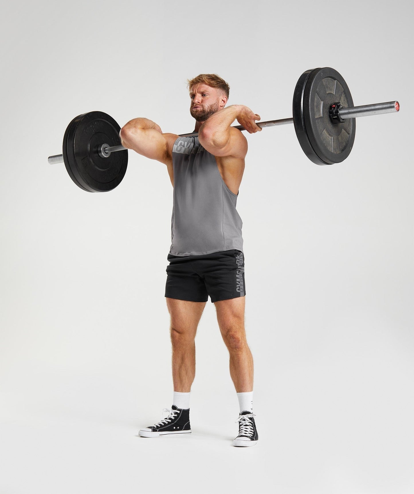 Gymshark Bold React Drop Arm Tank - Coin Grey
