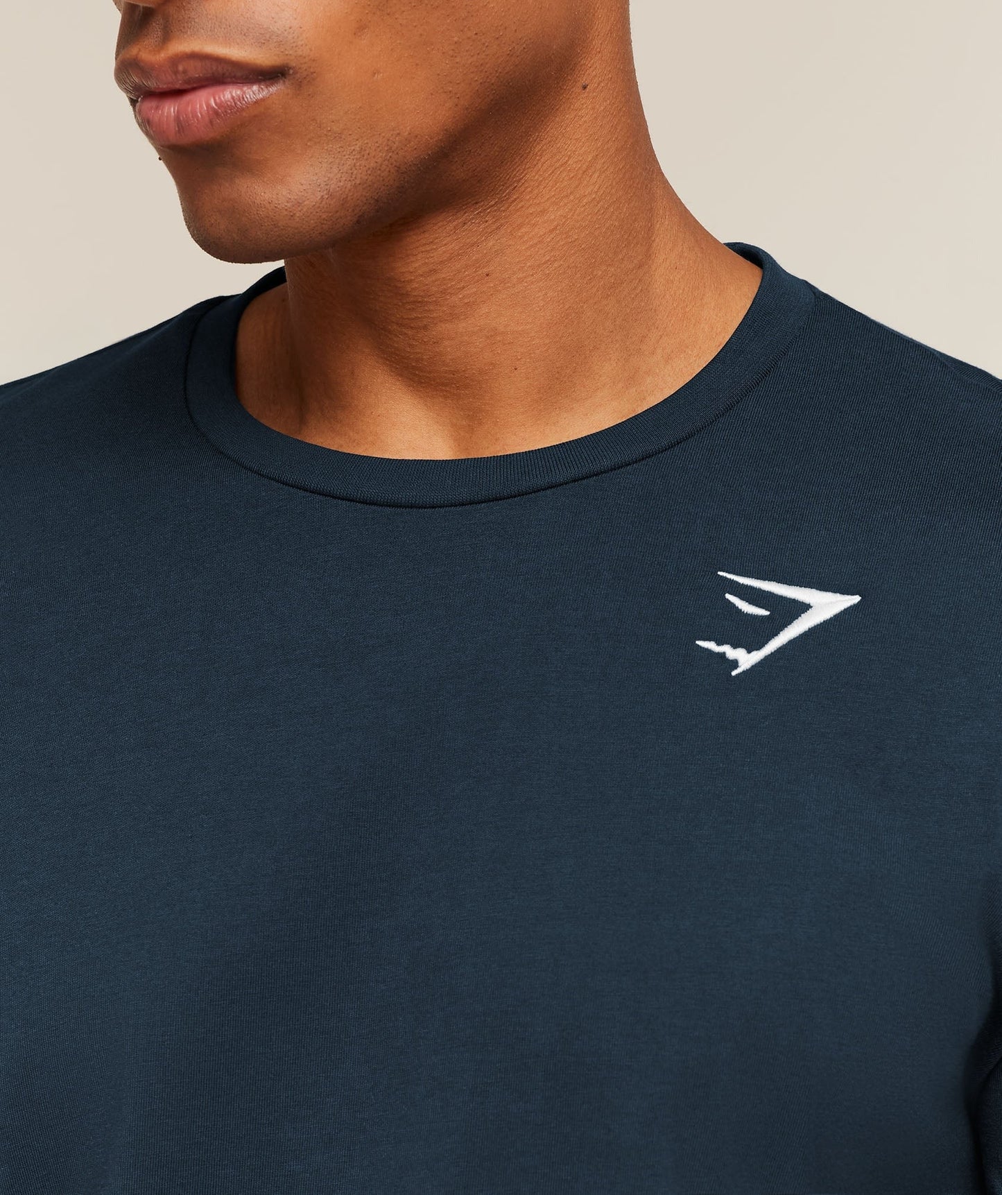 Gymshark Crest Long Sleeve T-Shirt - Navy