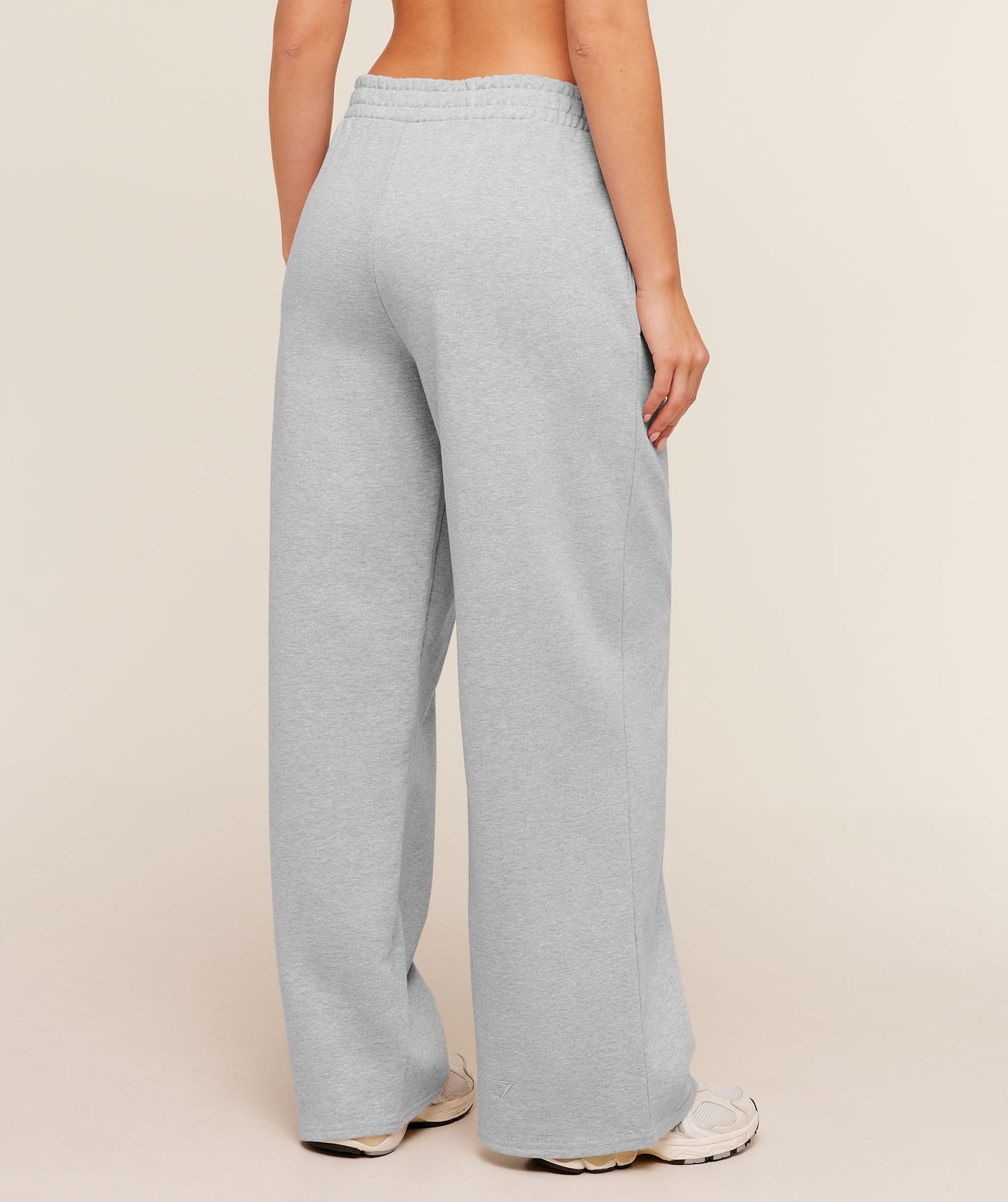 Gymshark Script Embroidery Joggers - Light Grey Core Marl