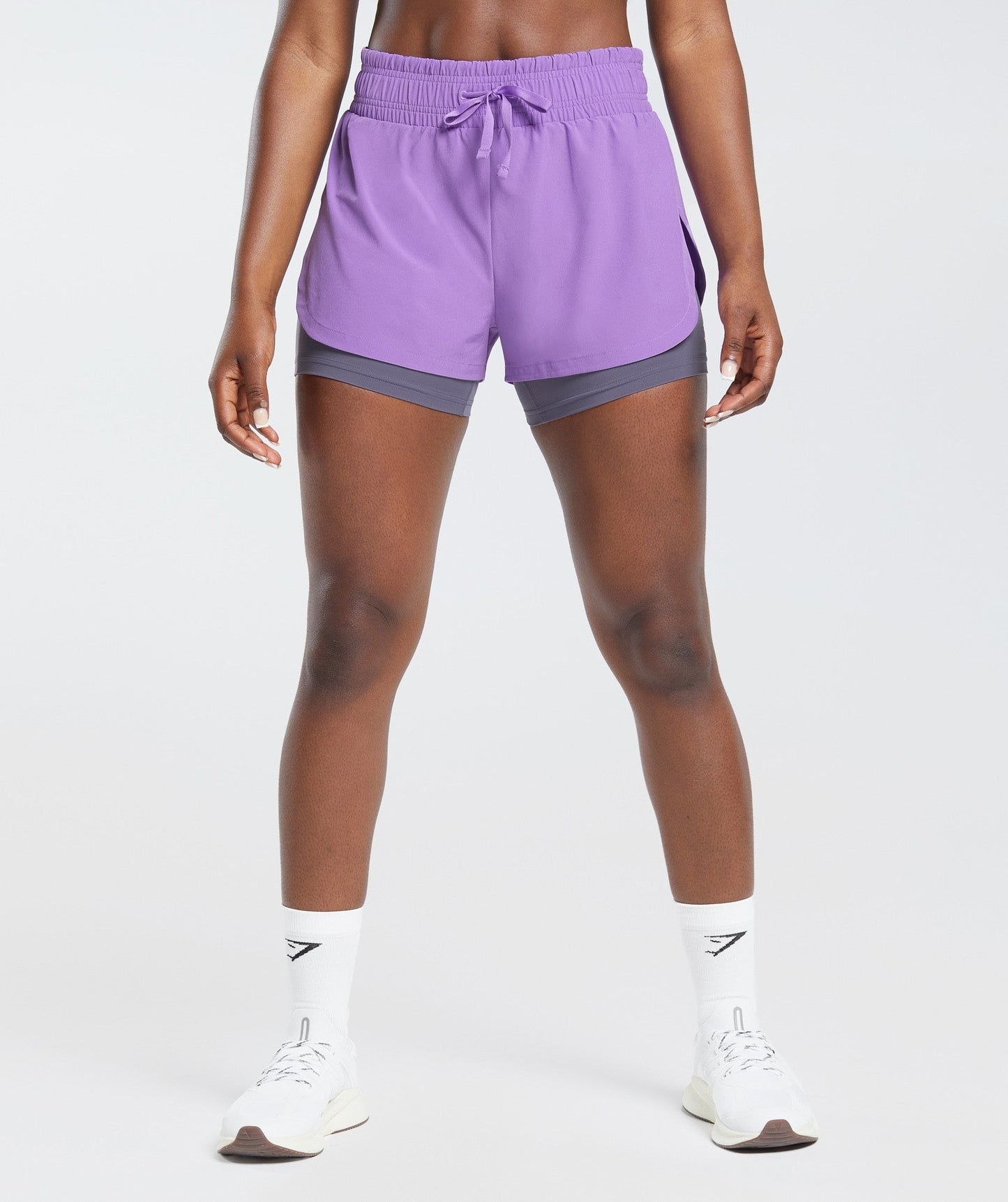 Gymshark RUNNING 2 IN 1 SHORTS - Grape Purple/Dewberry Purple