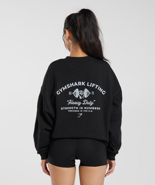 Gymshark Heavy Duty Oversized Sweatshirt - Black