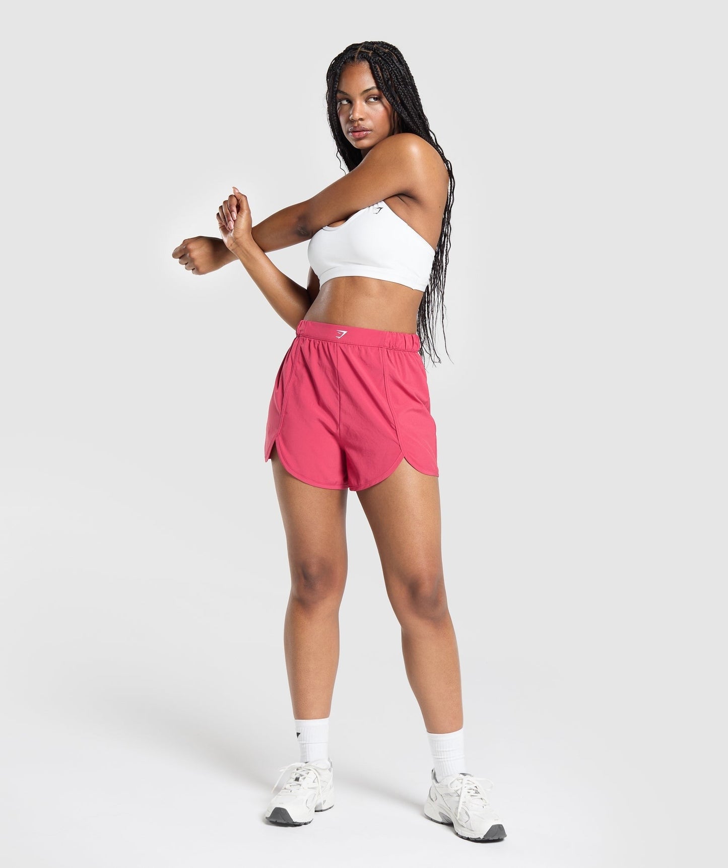 Gymshark Scallop Hem Shaped Shorts - Vintage Pink