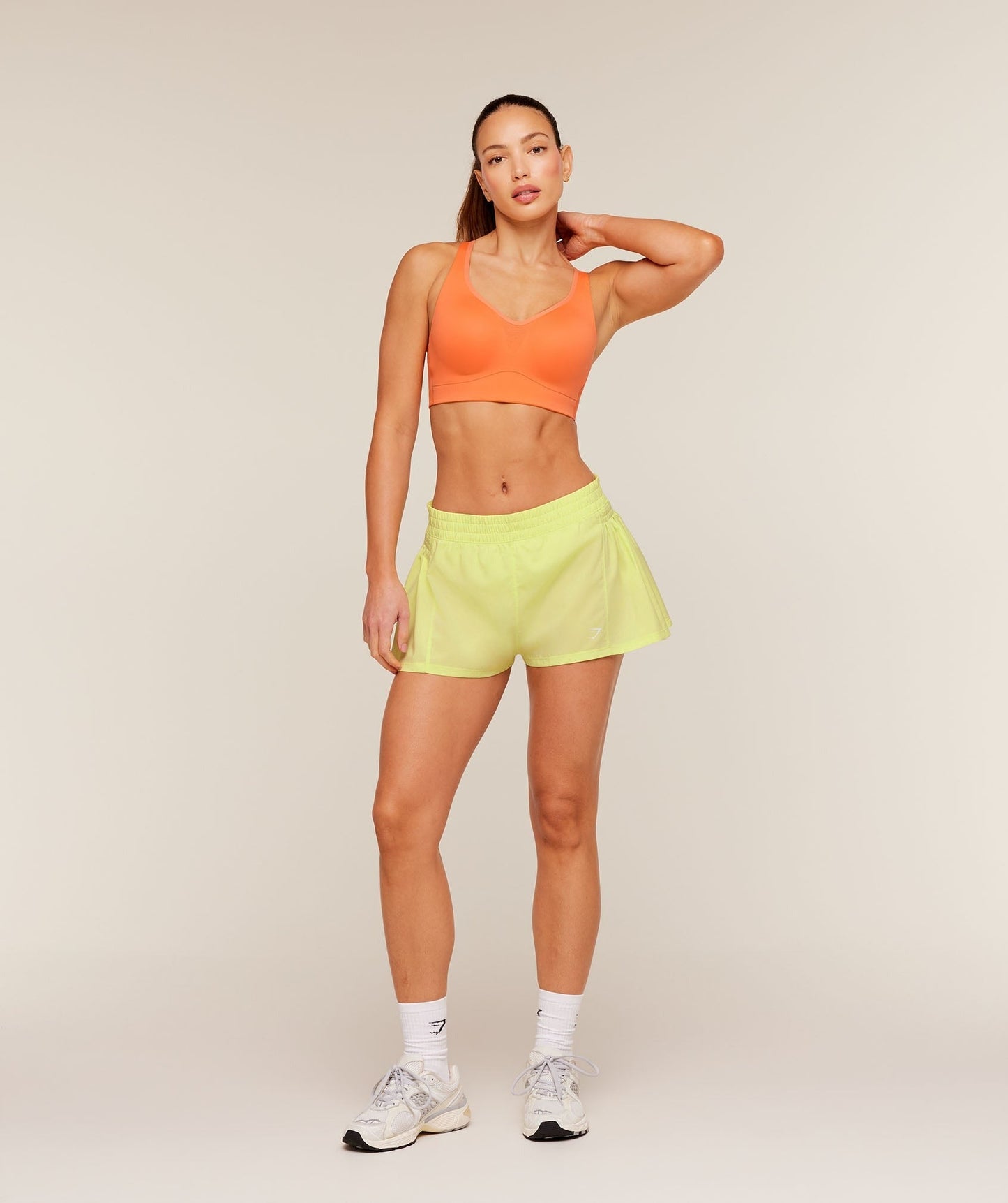 Gymshark Flutter Woven Shorts - Sorbet Yellow