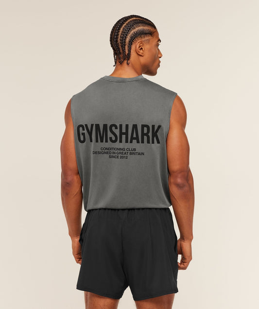 Gymshark Conditioning Club Washed Tank - Black/Wash