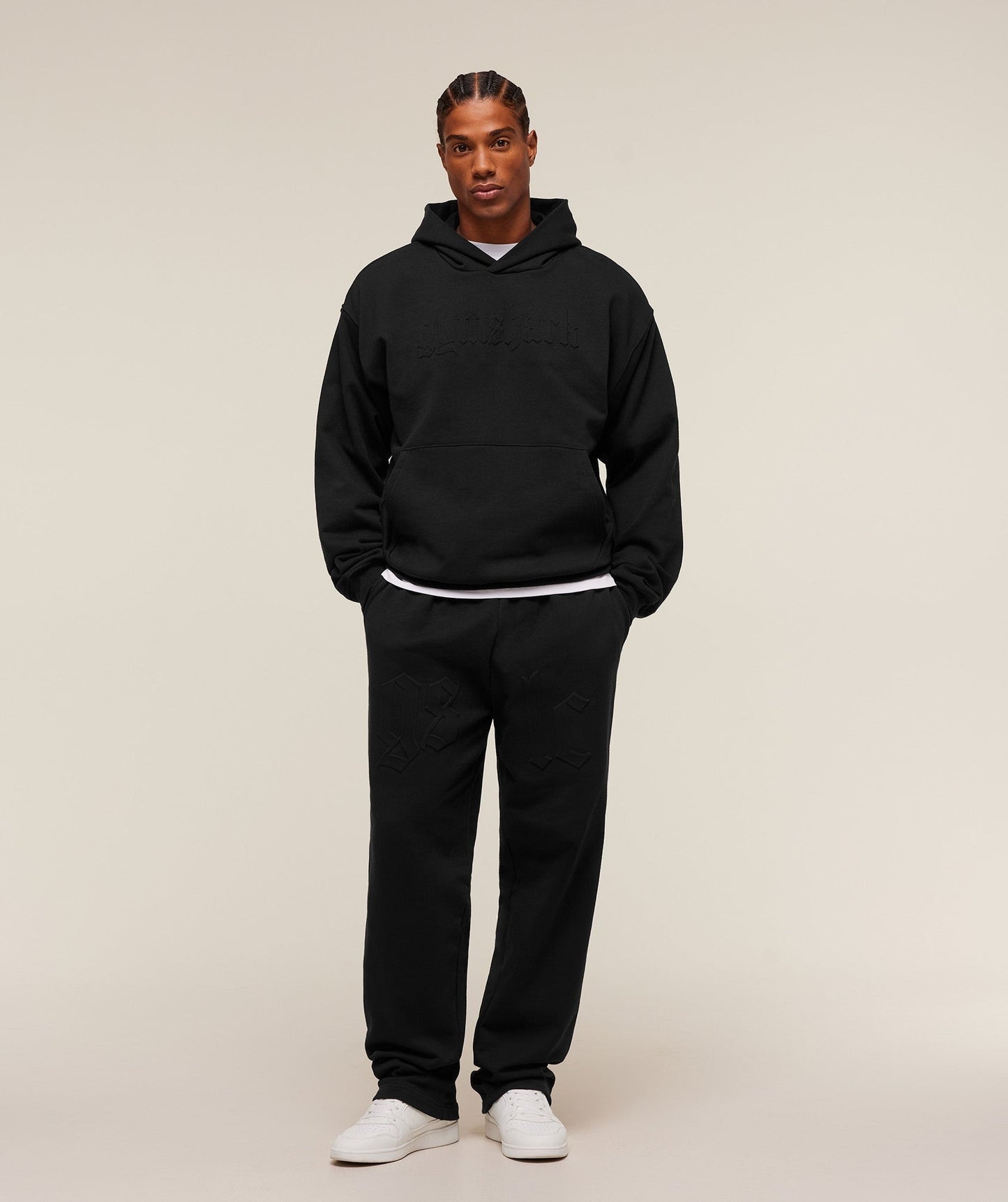 Gymshark Embossed Straight Leg Joggers - Black
