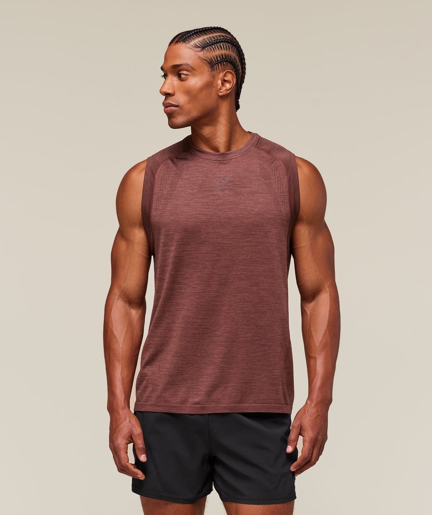 Gymshark Versatile Seamless Tank - Rust Brown/Depth Brown