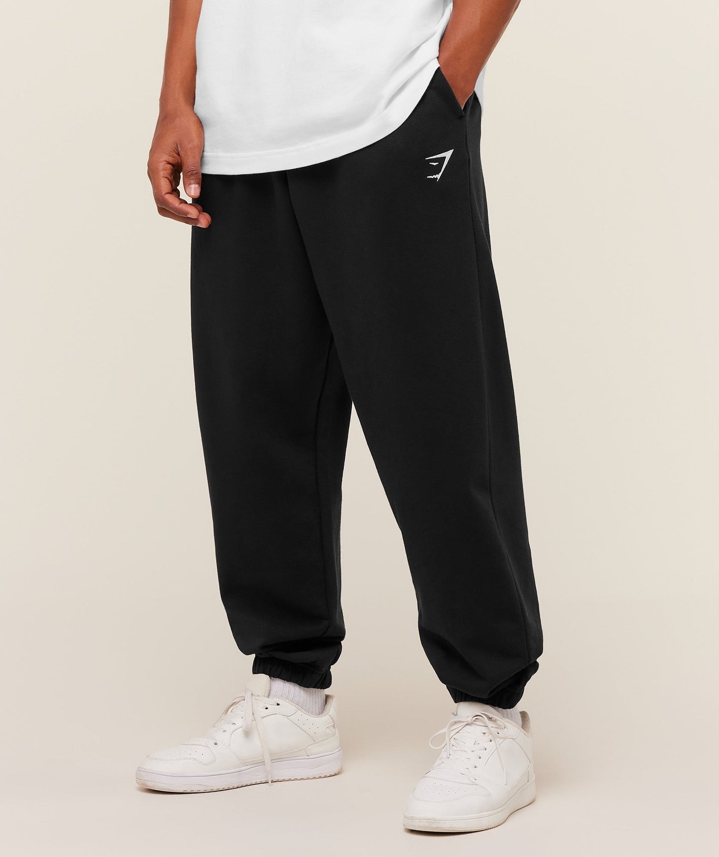Gymshark Crest Oversized Joggers - GS Black