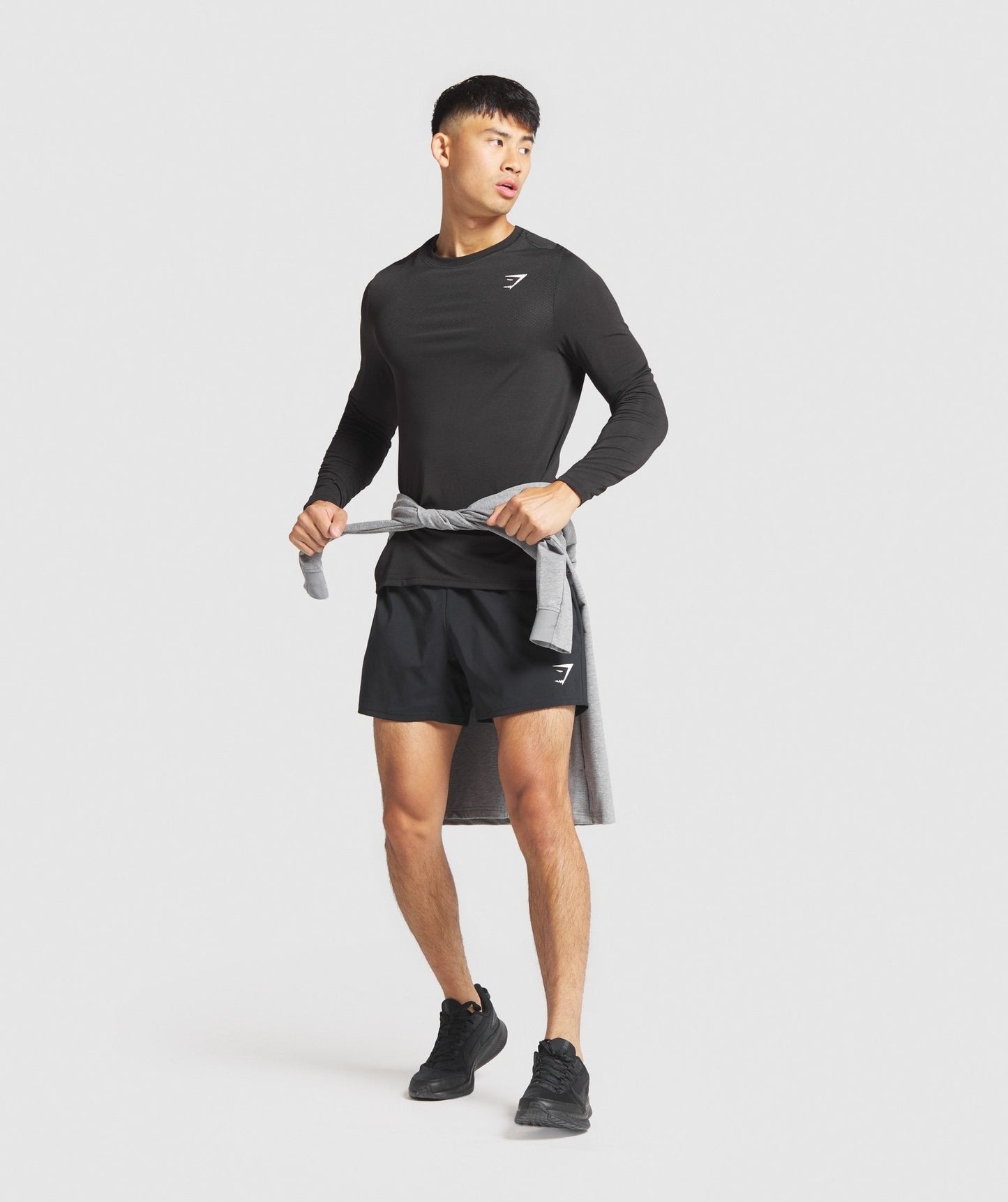 Gymshark Vital Long Sleeve T-Shirt - Black Marl