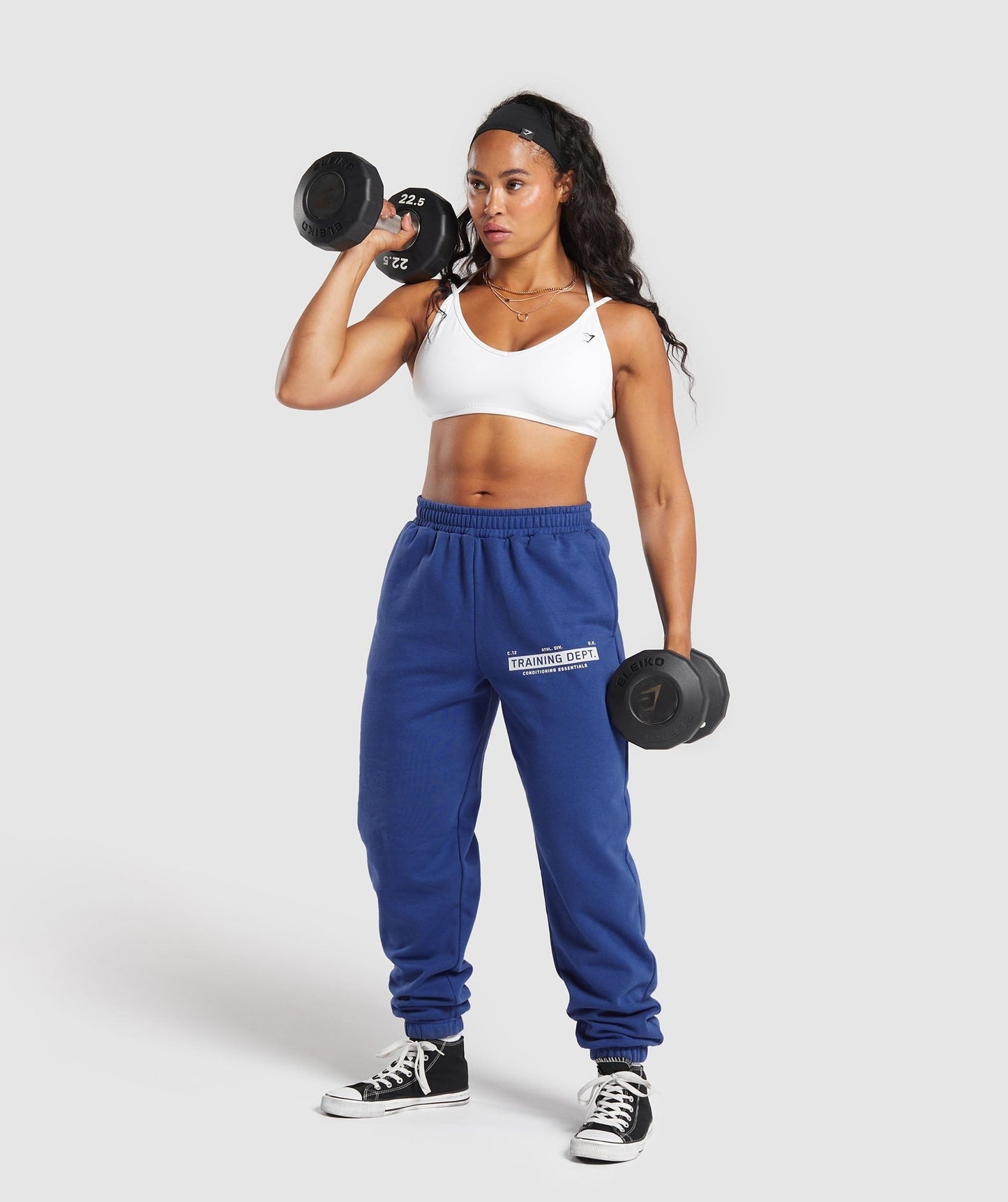 Gymshark Training Department Graphic Oversized Joggers - Wave Blue