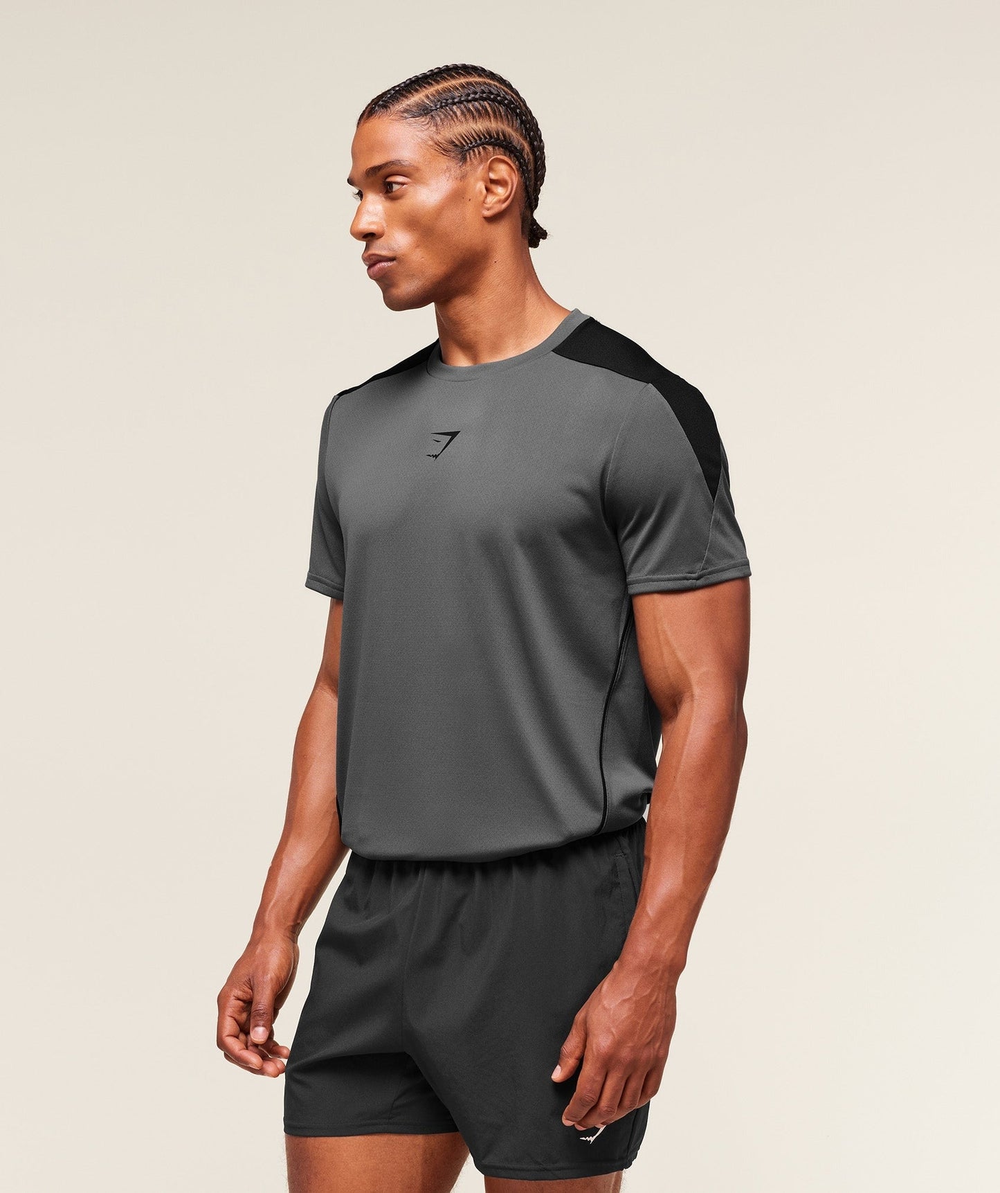 Gymshark Arrival Block T-Shirt - Dark Grey