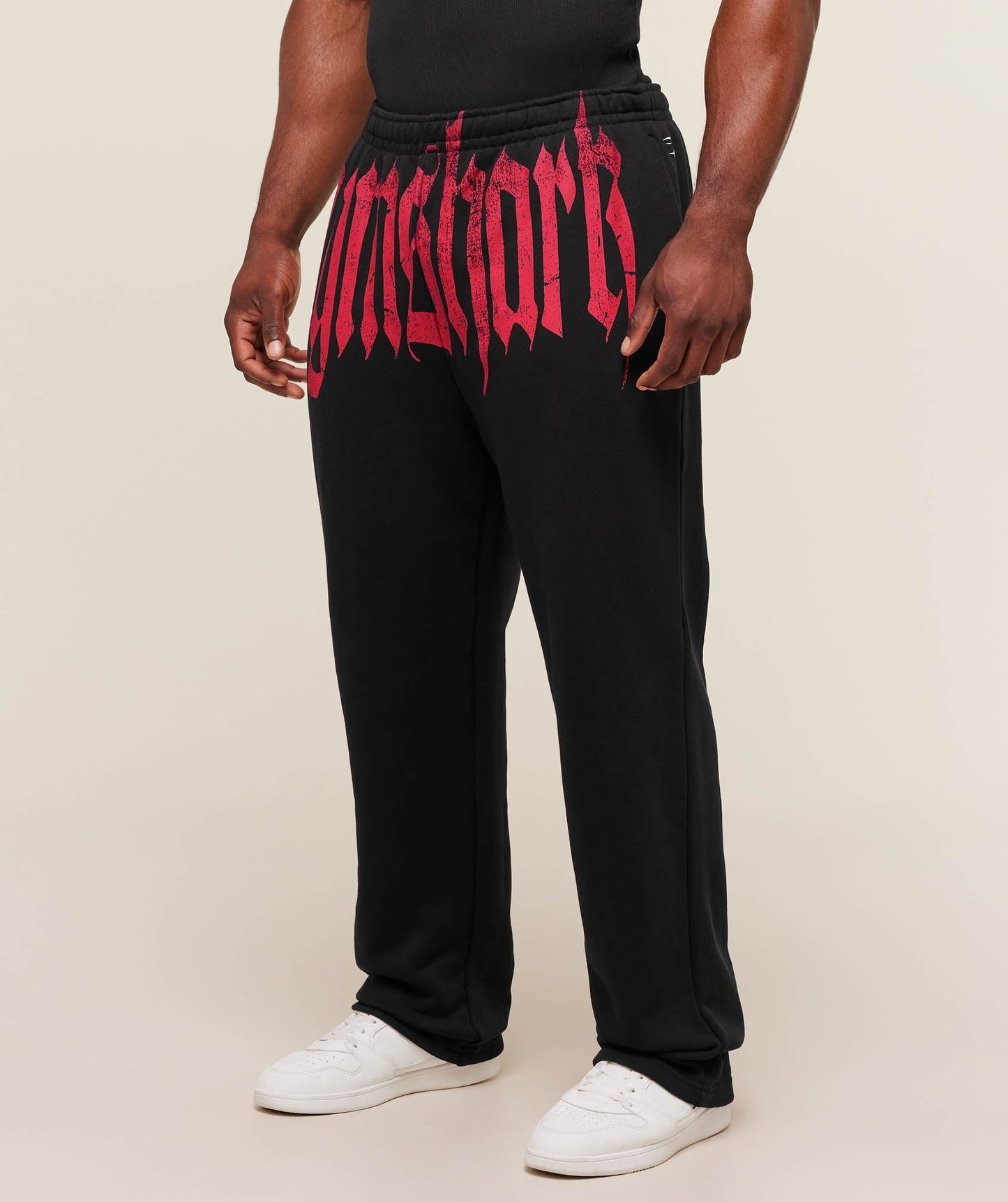 Gymshark Fade Graphic Straight Leg Joggers - GS Black