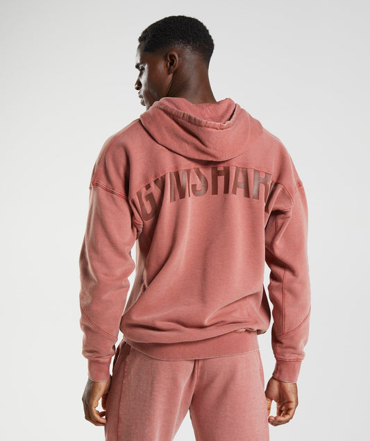 Gymshark Power Washed Hoodie - Rose Brown