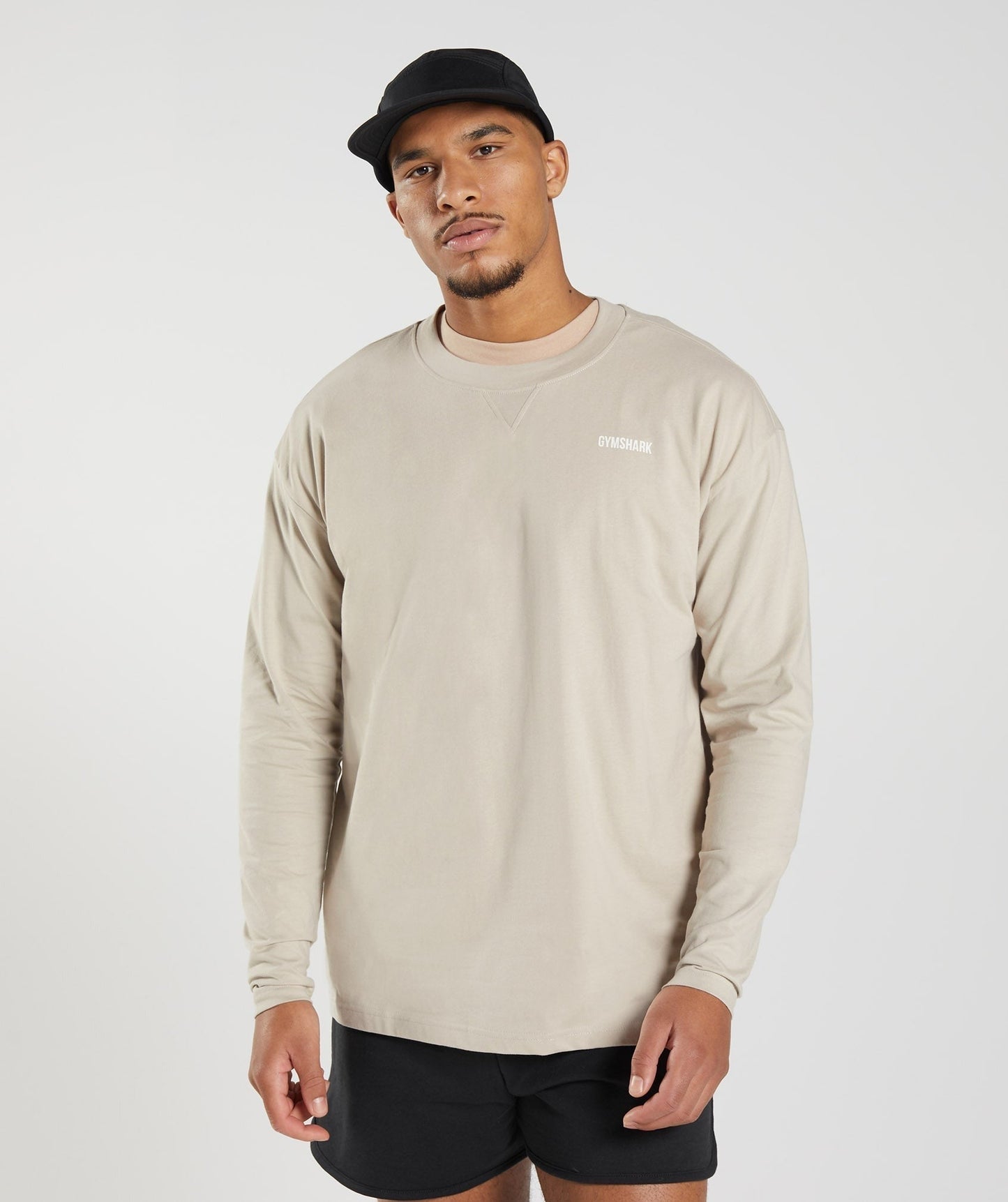 Gymshark Rest Day Sweats Long Sleeve T-Shirt - Pebble Grey