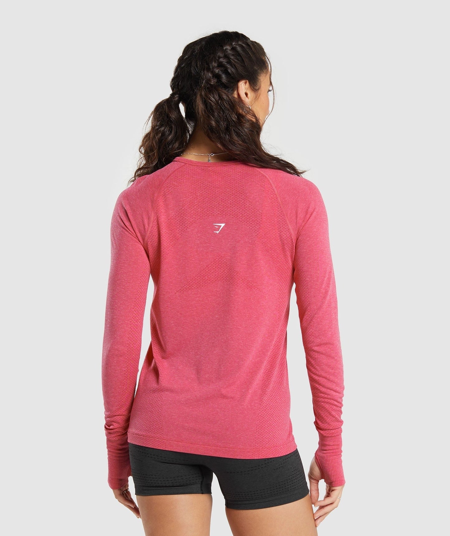 Gymshark Vital Light Long Sleeve Top - Bright Fuchsia Marl