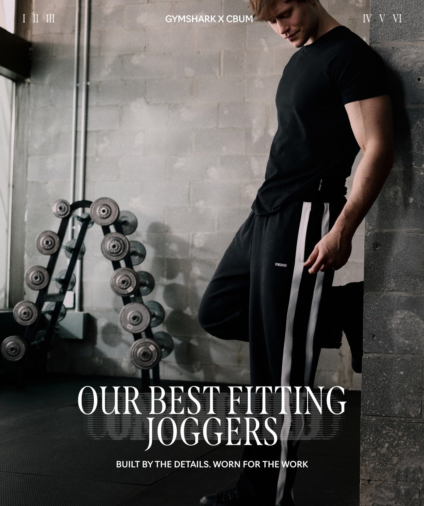 Gymshark x CBUM Straight Leg Jogger - Bros Stone Grey Marl