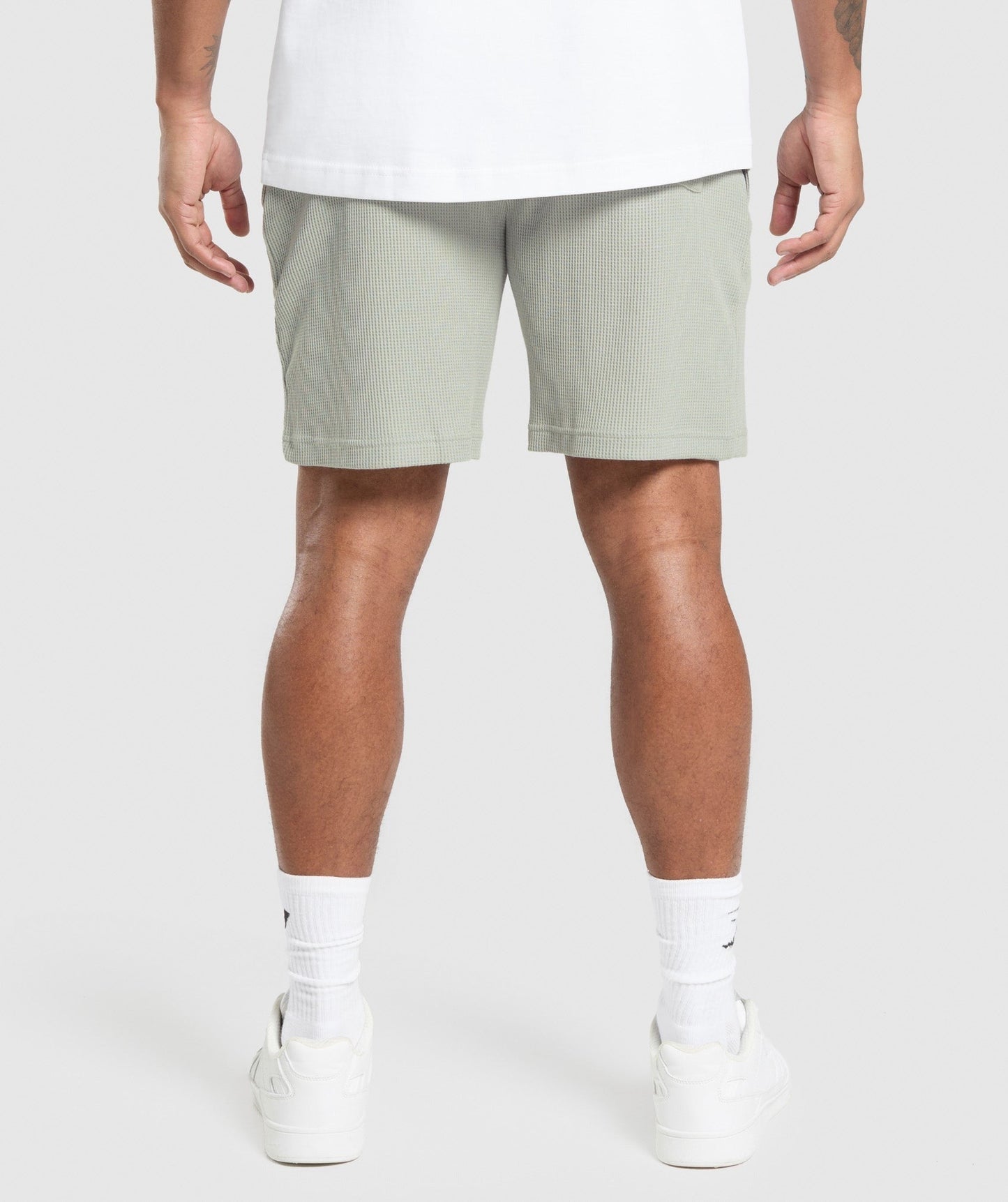 Gymshark Waffle Shorts - Stone Grey