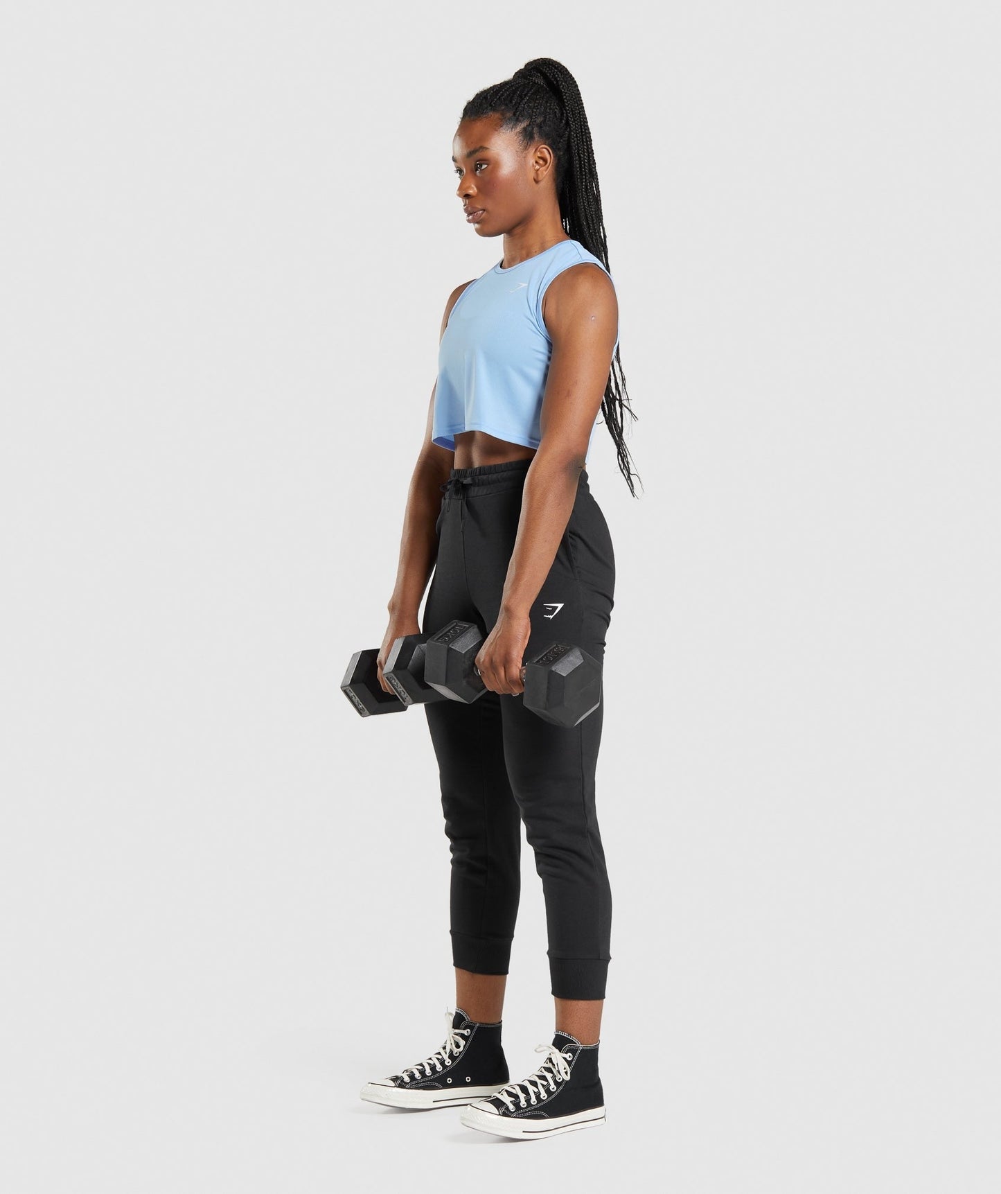 Gymshark Training Crop Tank - Moonstone Blue