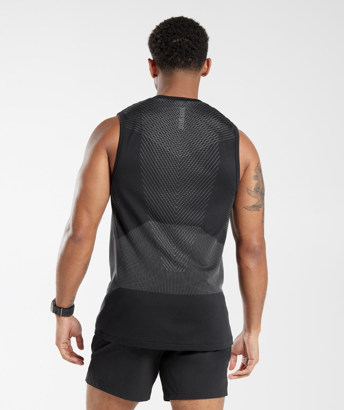 Gymshark Apex Seamless Tank - Black/Silhouette Grey