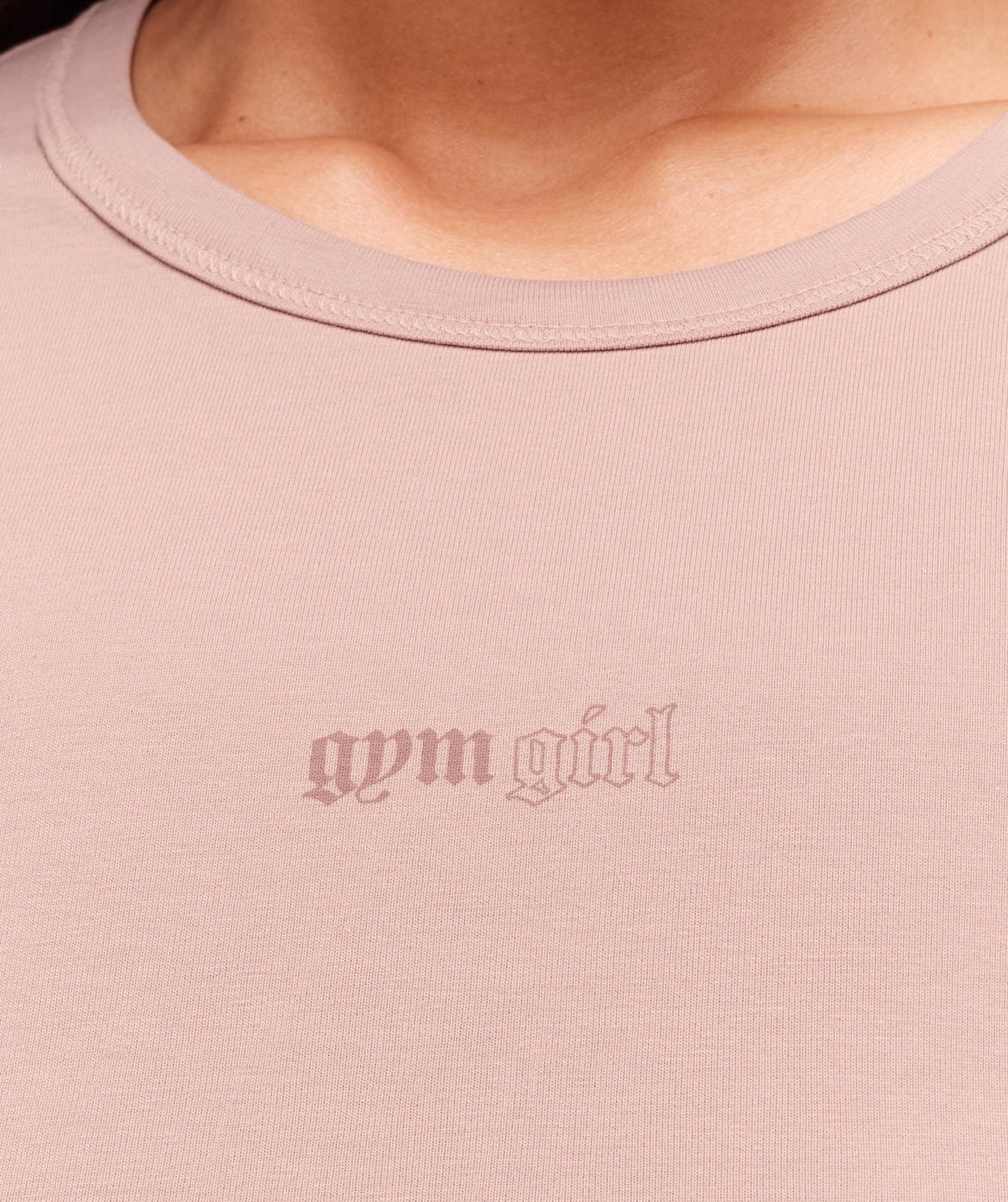 Gymshark Cotton Graphic Midi T-Shirt - Muted Pink